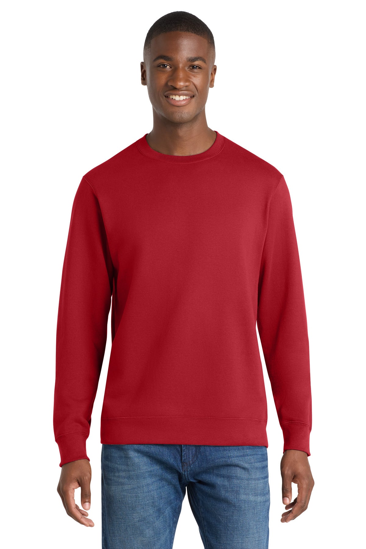 Custom Embroidered or DTF Print on Port & Co ™ Fan Favorite Fleece Crewneck Sweatshirt. PC850