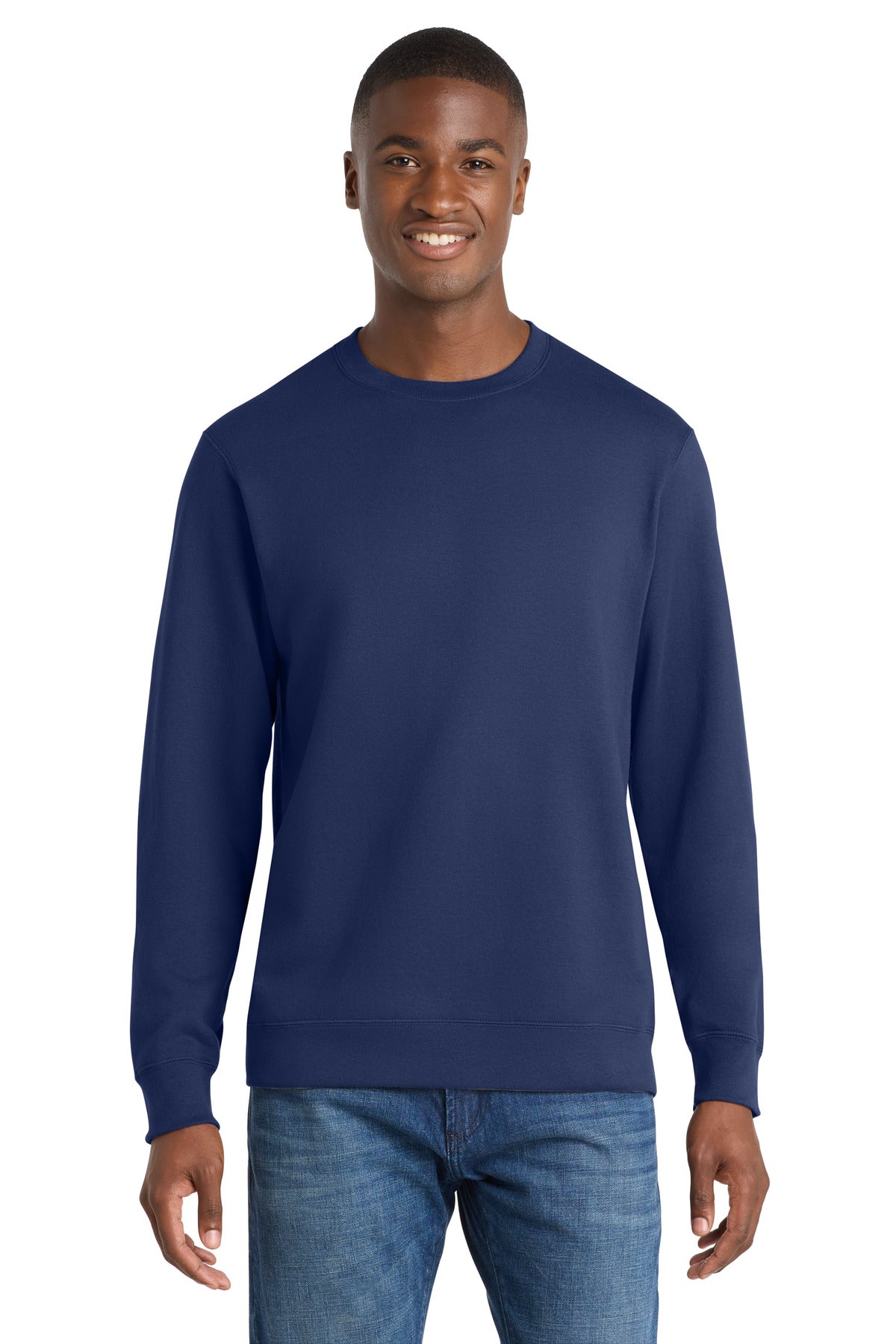 Custom Embroidery or DTF Print - Port & Co ® Fan Favorite Fleece Crewneck Sweatshirt. PC850