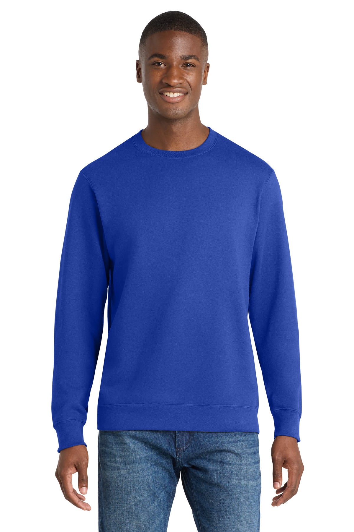 Custom Embroidered or DTF Print on Port & Co ™ Fan Favorite Fleece Crewneck Sweatshirt. PC850