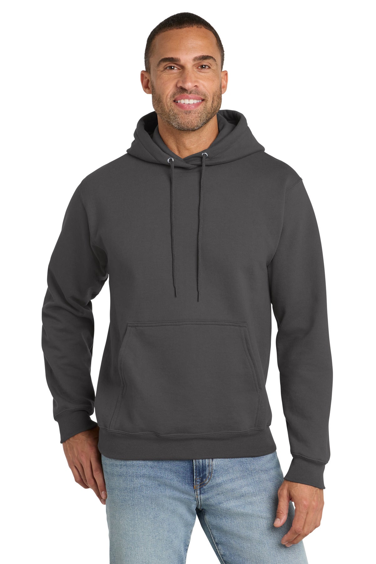 Custom Embroidery or DTF Print - Port & Co ™ Tall Essential Fleece Pullover Hooded Sweatshirt. PC90HT