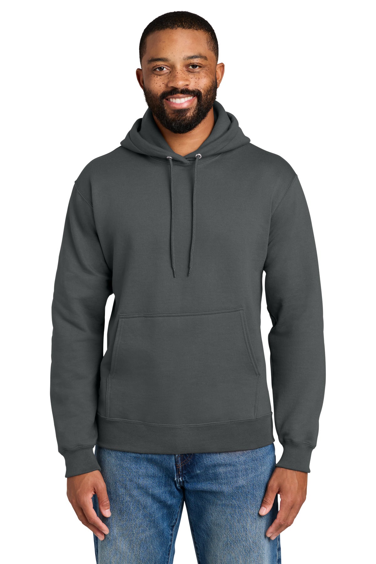 Custom Embroidery or DTF Print - Port & Co ® Tall Essential Fleece Pullover Hooded Sweatshirt. PC90HT