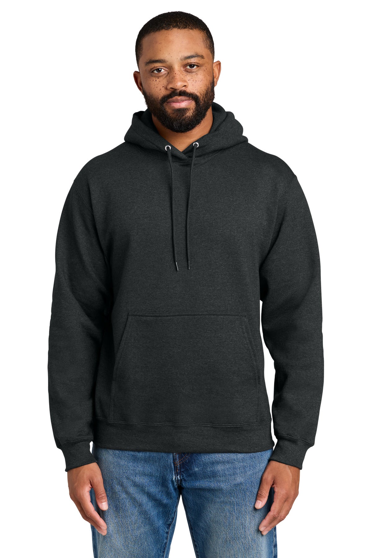 Custom Embroidery or DTF Print - Port & Co ® Essential Fleece Pullover Hooded Sweatshirt. PC90H