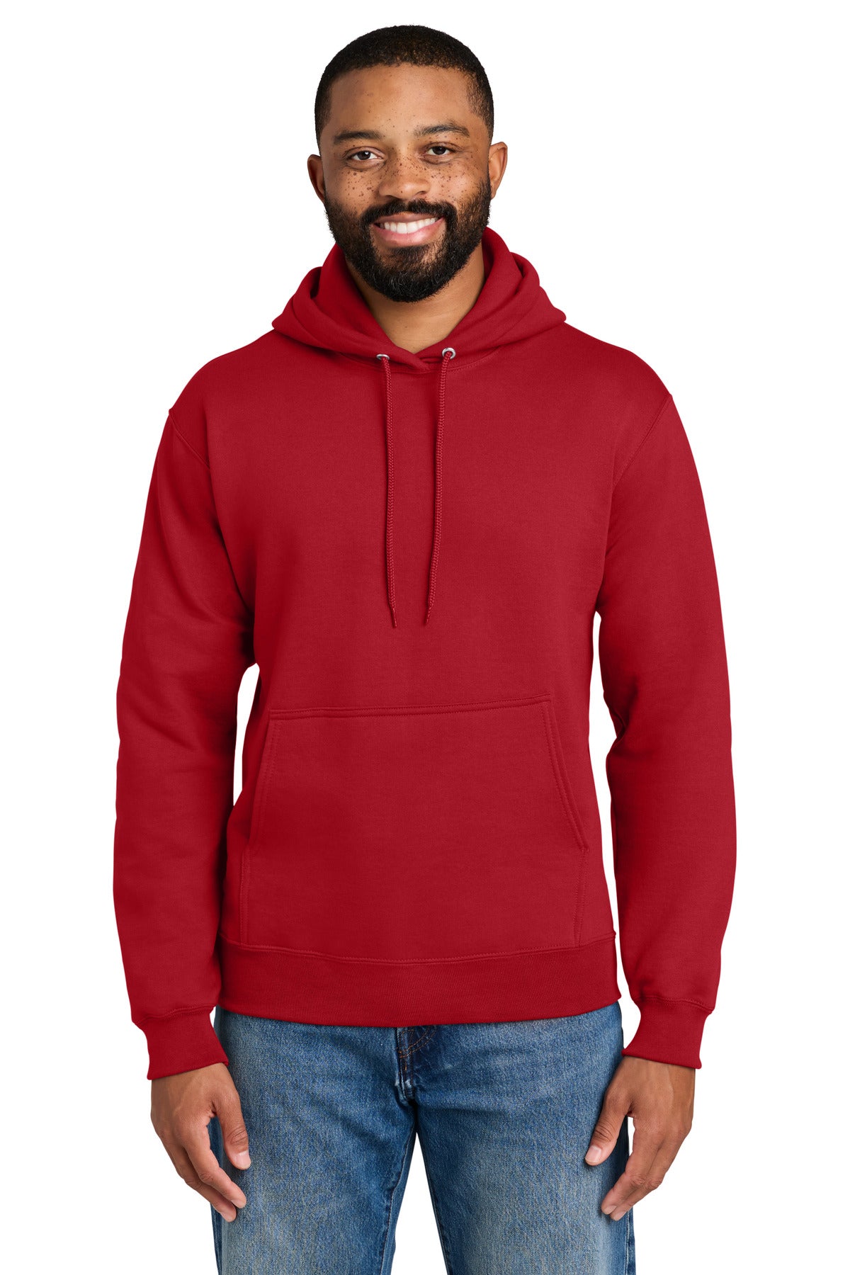 Custom Embroidery or DTF Print - Port & Co ® Essential Fleece Pullover Hooded Sweatshirt. PC90H