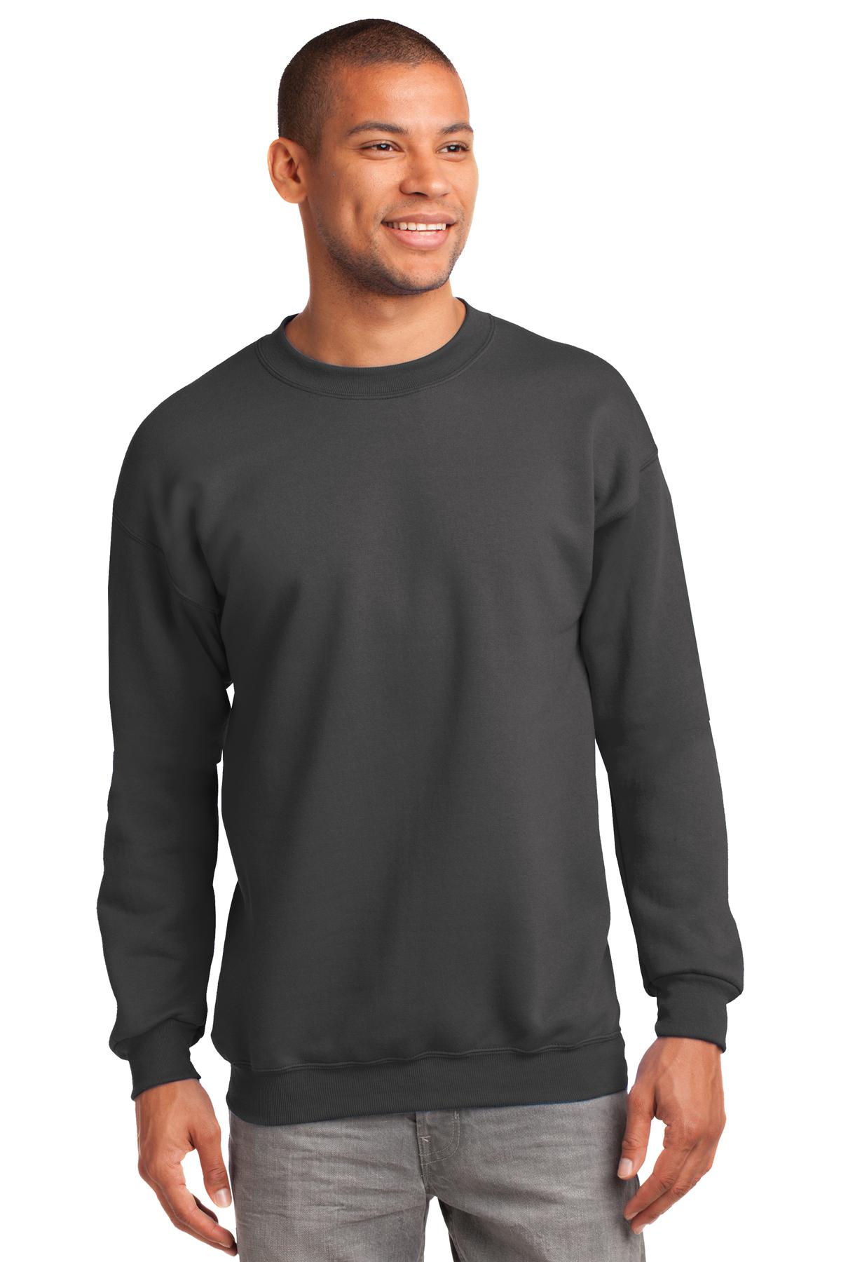 Custom Embroidered - Port & Company® Tall Essential Fleece Crewneck Sweatshirt. PC90T