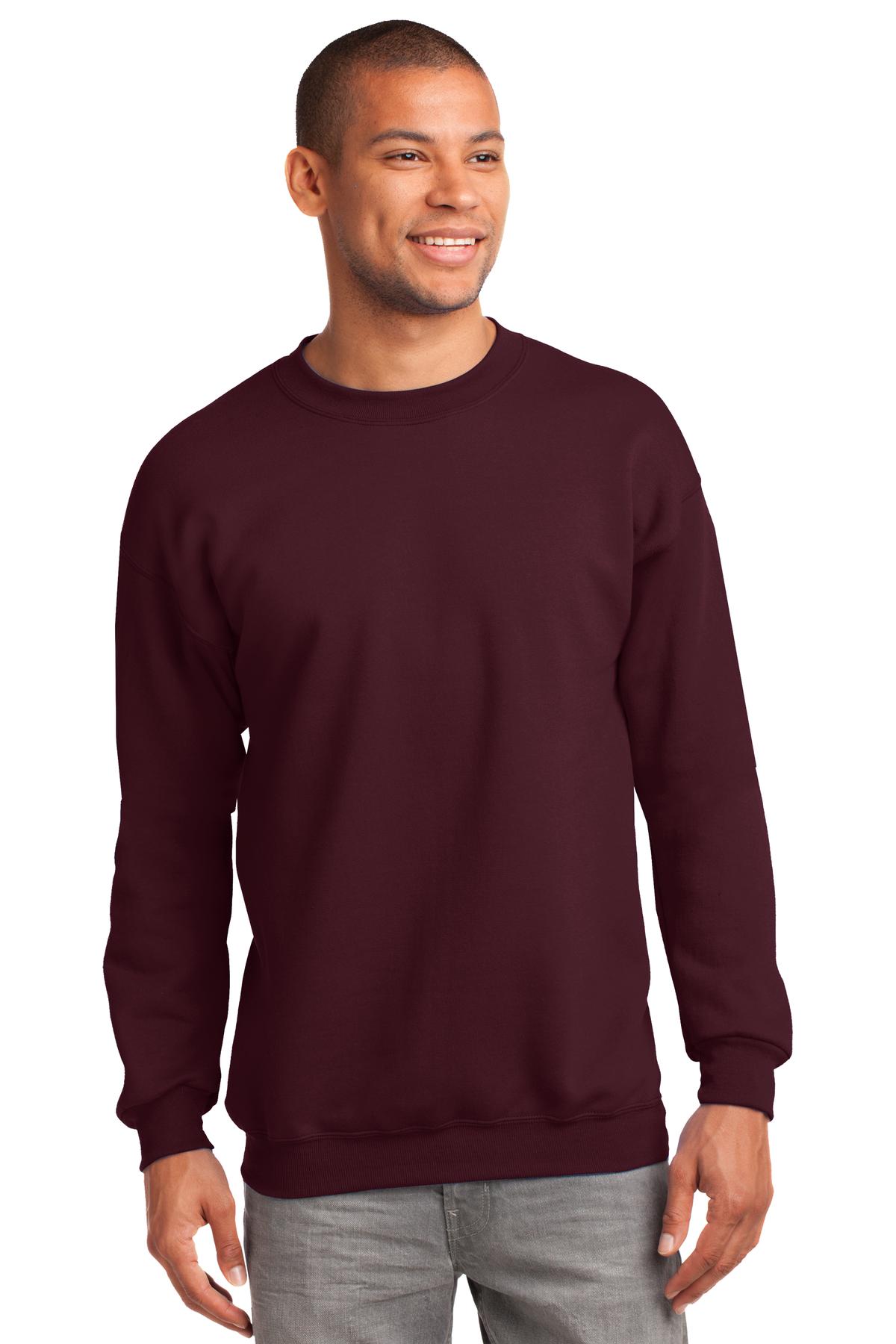 Custom Embroidered - Port & Company® Tall Essential Fleece Crewneck Sweatshirt. PC90T