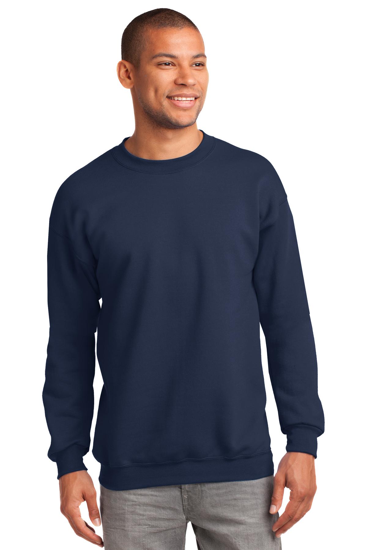 Custom Embroidered - Port & Company® Tall Essential Fleece Crewneck Sweatshirt. PC90T