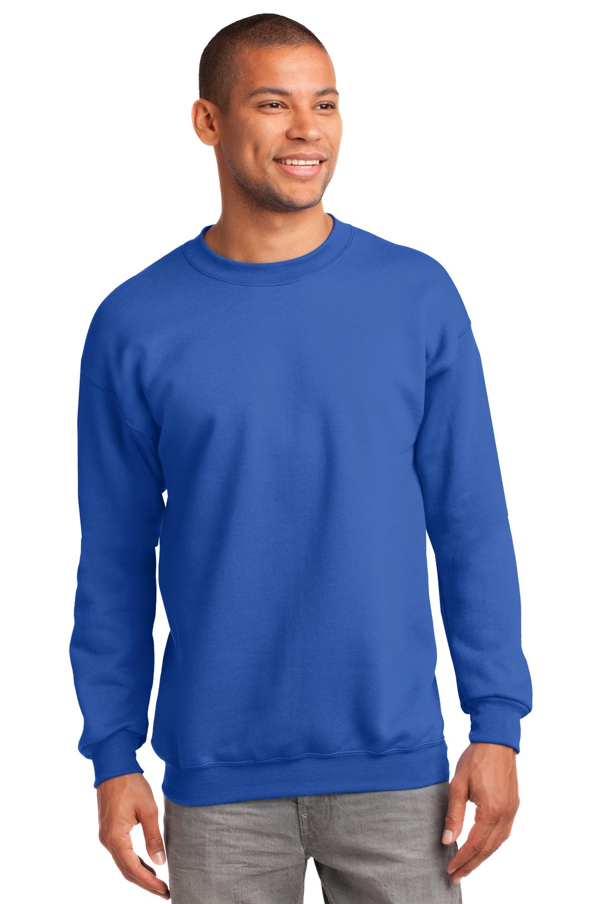 Custom Embroidered - Port & Company® Tall Essential Fleece Crewneck Sweatshirt. PC90T