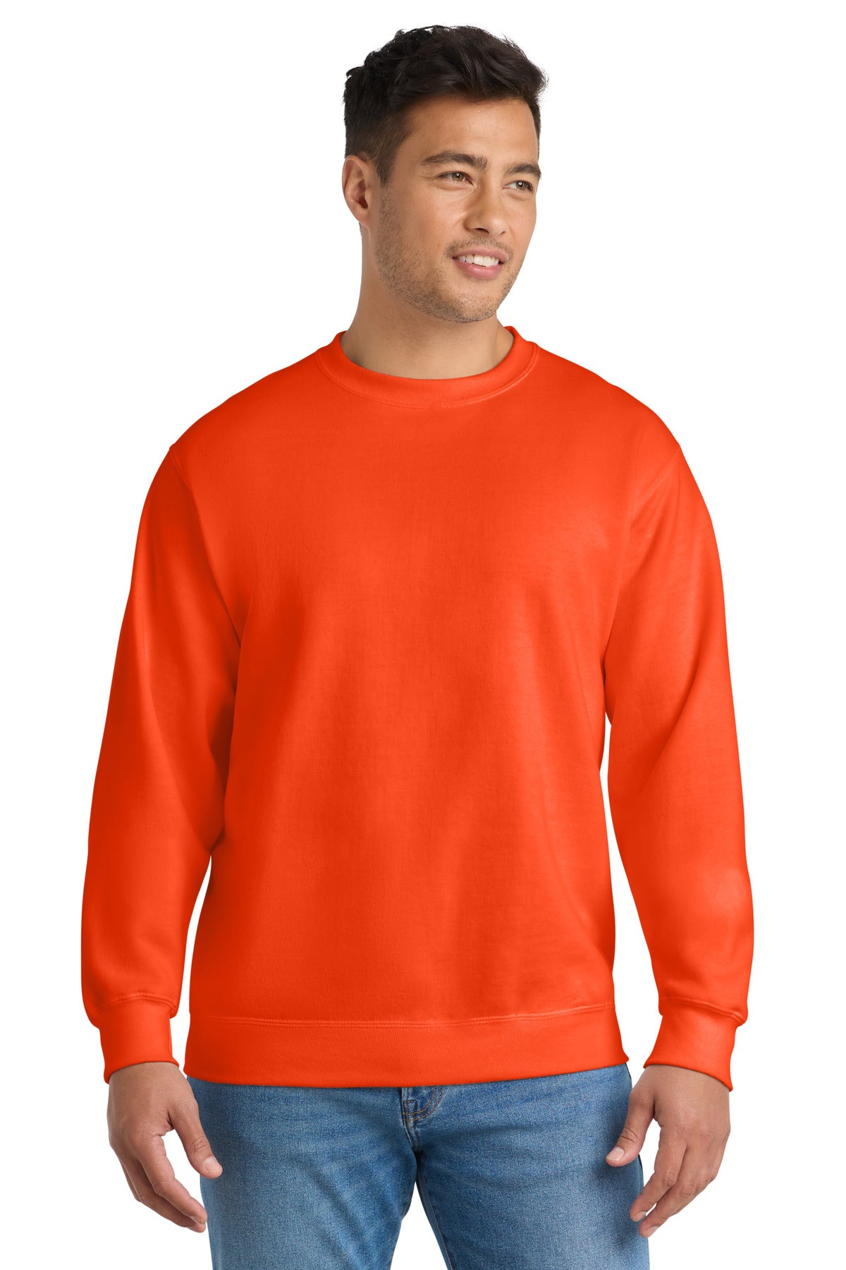 Custom Embroidery or DTF Print - Port & Co ® Tall Essential Fleece Crewneck Sweatshirt. PC90T