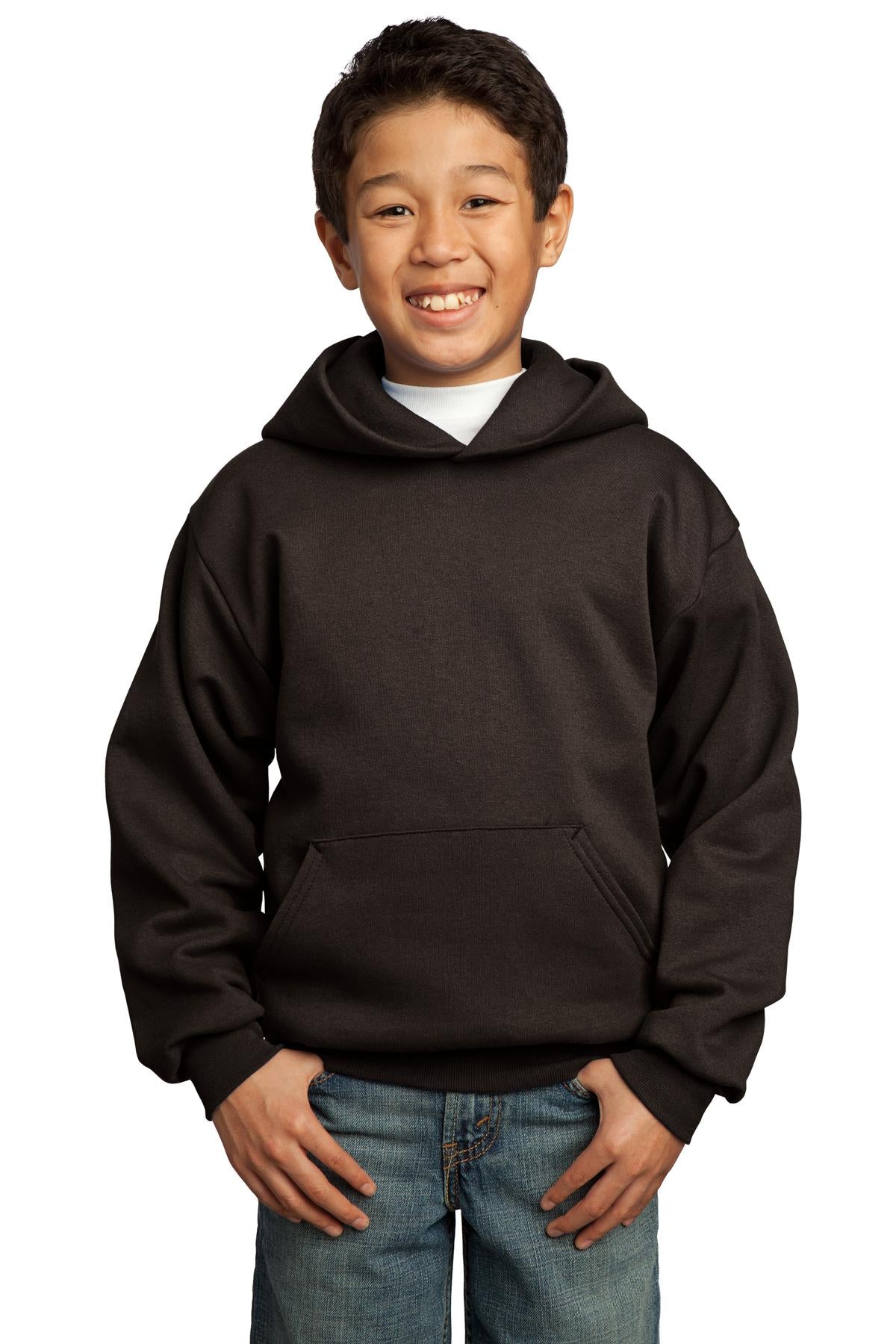 Custom Embroidered - Port & Company® - Youth Core Fleece Pullover Hooded Sweatshirt. PC90YH