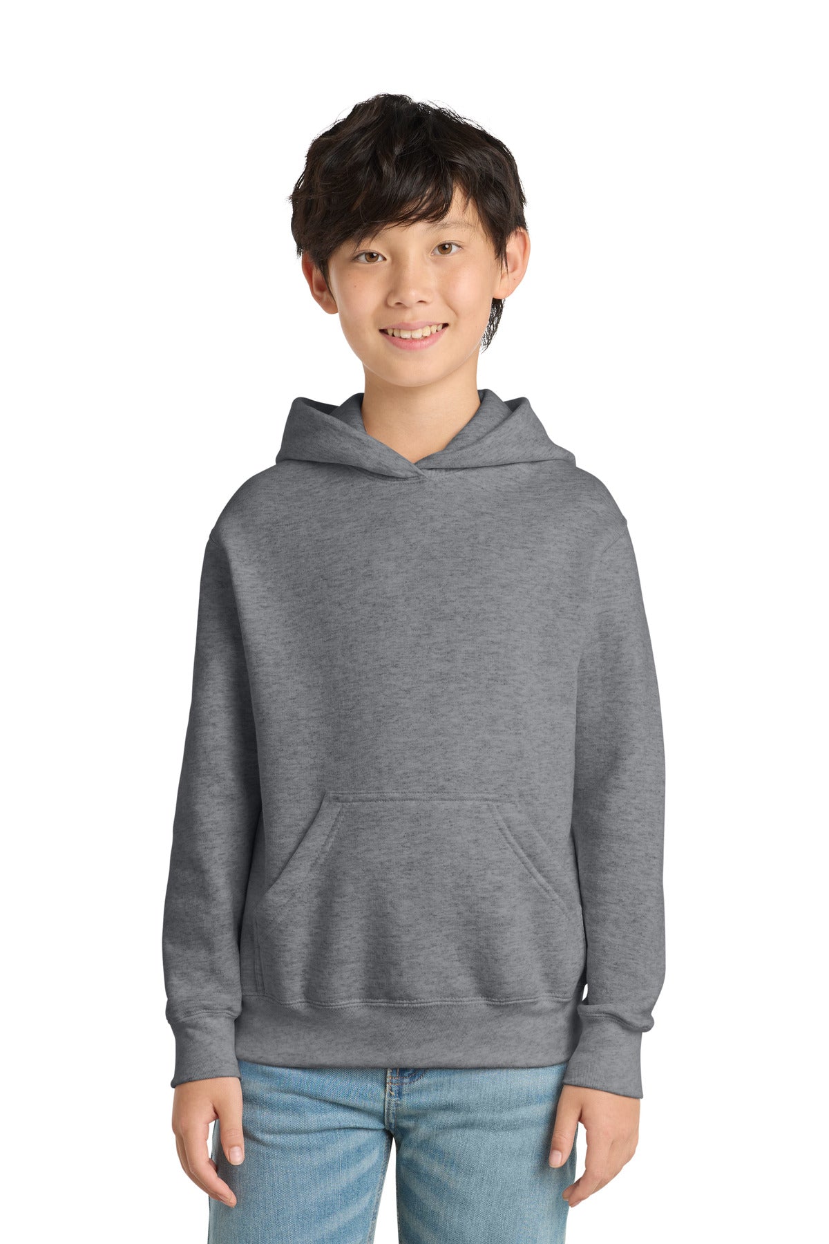 Custom Embroidered or DTF Print on Port & Co ™ Youth Core Fleece Pullover Hooded Sweatshirt. PC90YH