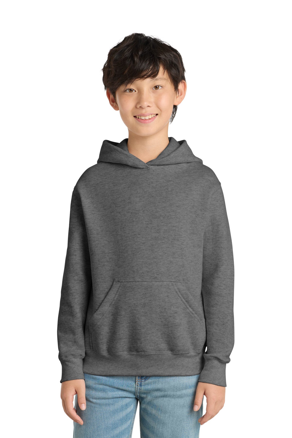 Custom Embroidered or DTF Print on Port & Co ™ Youth Core Fleece Pullover Hooded Sweatshirt. PC90YH