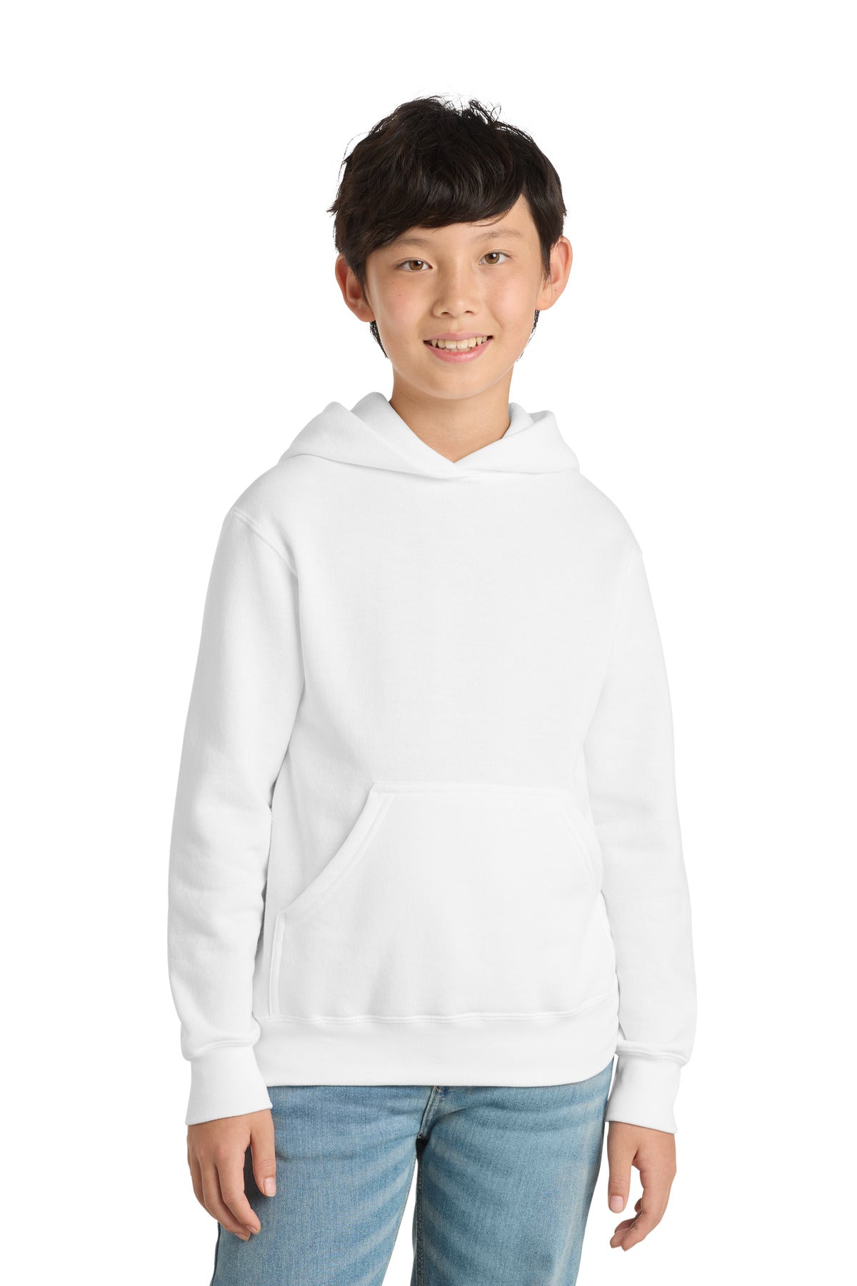 Custom Embroidered or DTF Print on Port & Co ™ Youth Core Fleece Pullover Hooded Sweatshirt. PC90YH