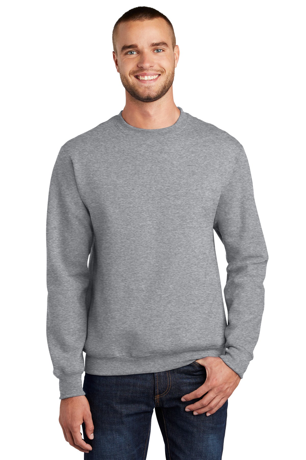 Custom Embroidered - Port & Company® - Essential Fleece Crewneck Sweatshirt. PC90