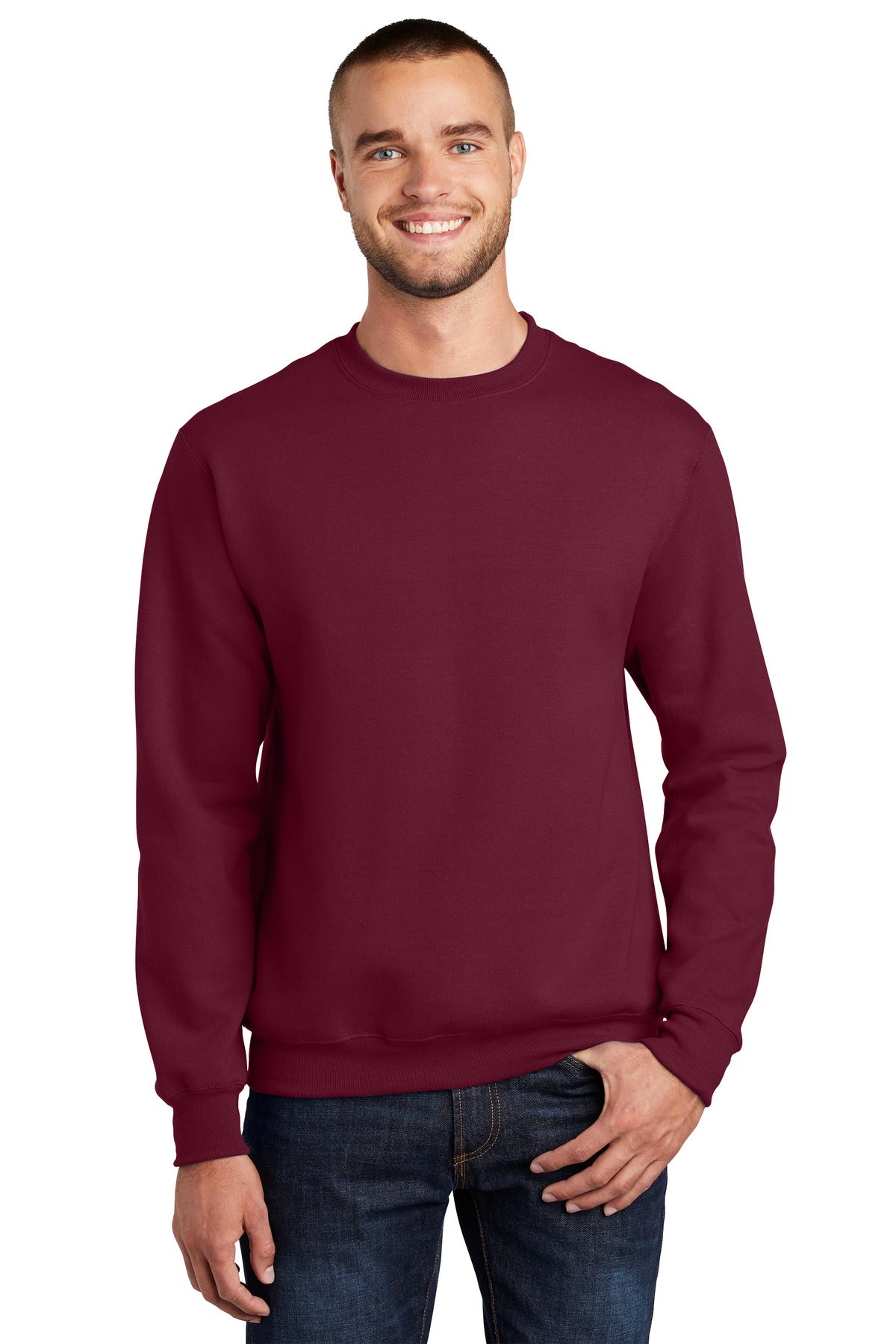 Custom Embroidered - Port & Company® - Essential Fleece Crewneck Sweatshirt. PC90