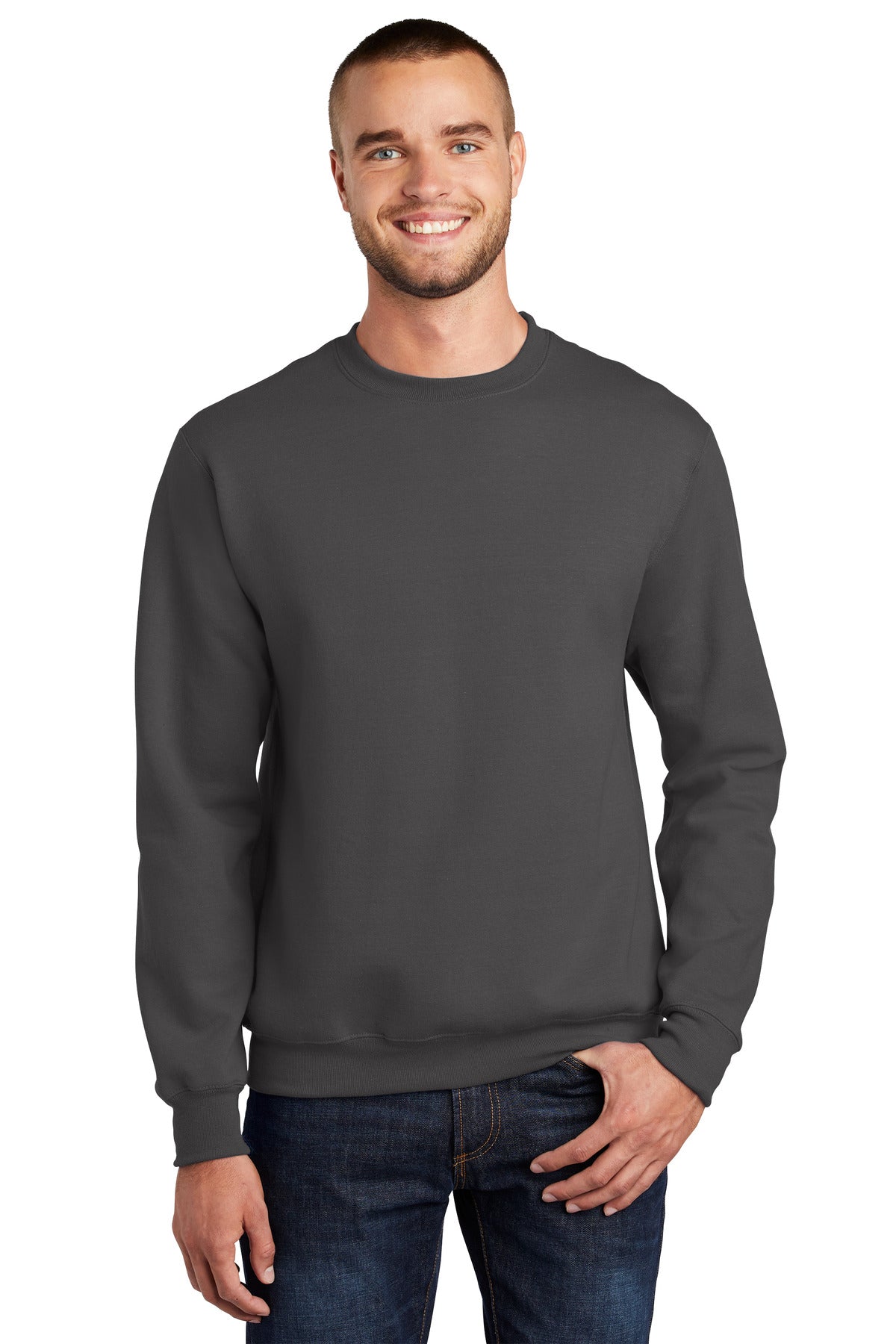 Custom Embroidered - Port & Company® - Essential Fleece Crewneck Sweatshirt. PC90