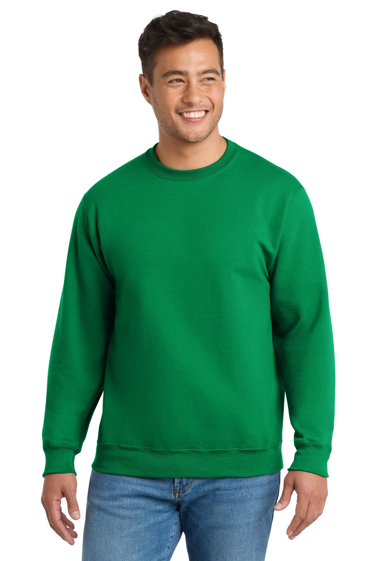 Custom Embroidery or DTF Print - Port & Co ® Essential Fleece Crewneck Sweatshirt. PC90