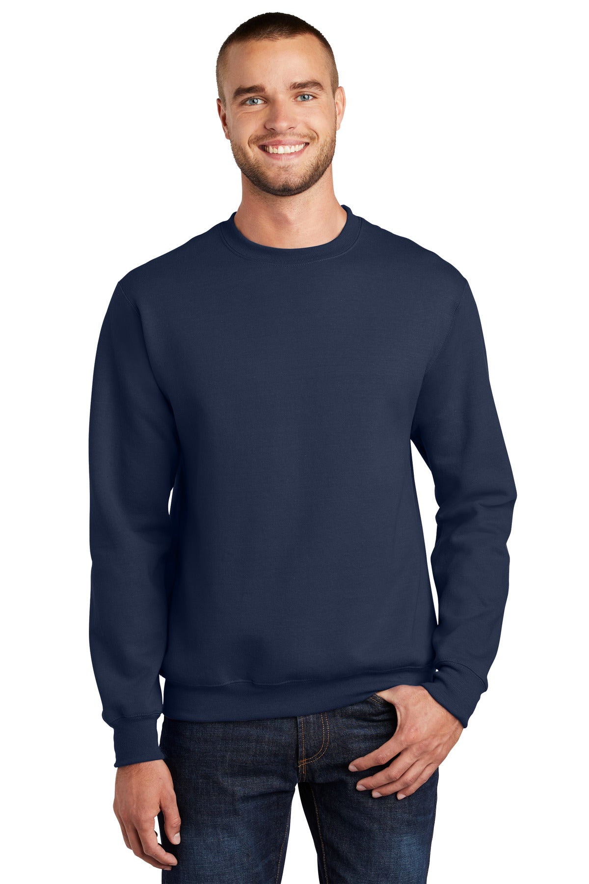 Custom Embroidered - Port & Company® - Essential Fleece Crewneck Sweatshirt. PC90