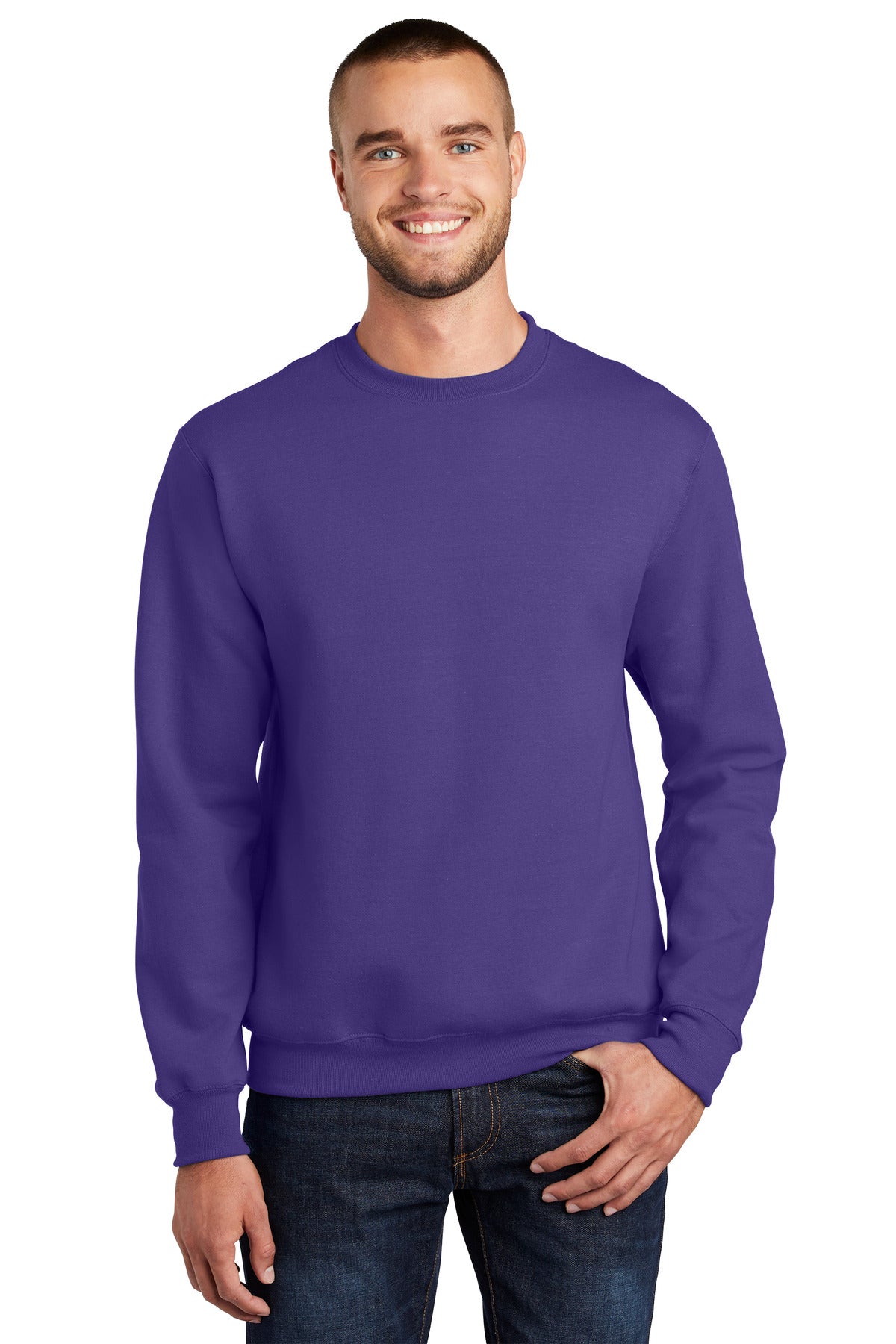 Custom Embroidered - Port & Company® - Essential Fleece Crewneck Sweatshirt. PC90