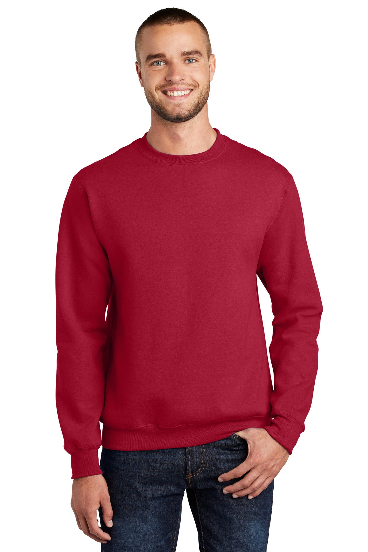 Custom Embroidered - Port & Company® - Essential Fleece Crewneck Sweatshirt. PC90