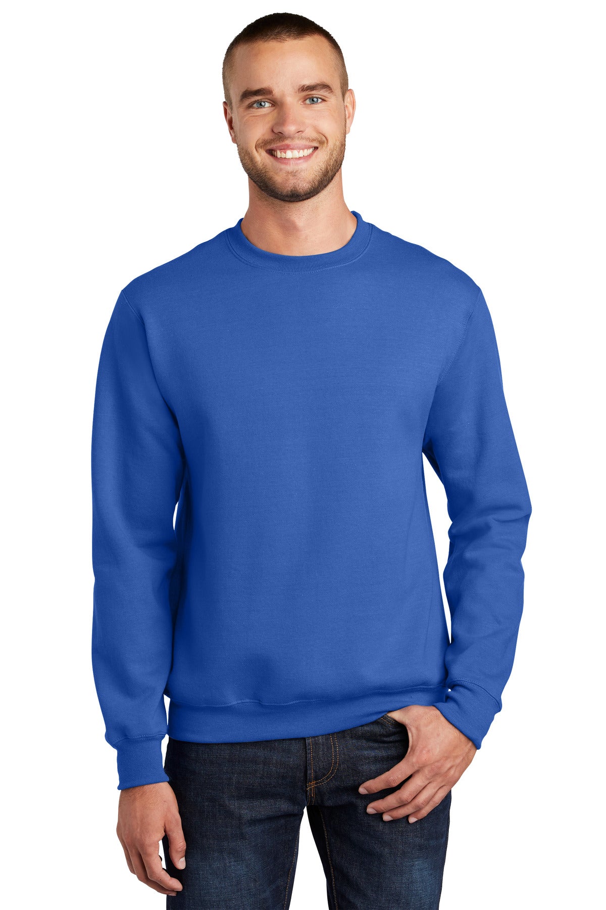 Custom Embroidered - Port & Company® - Essential Fleece Crewneck Sweatshirt. PC90