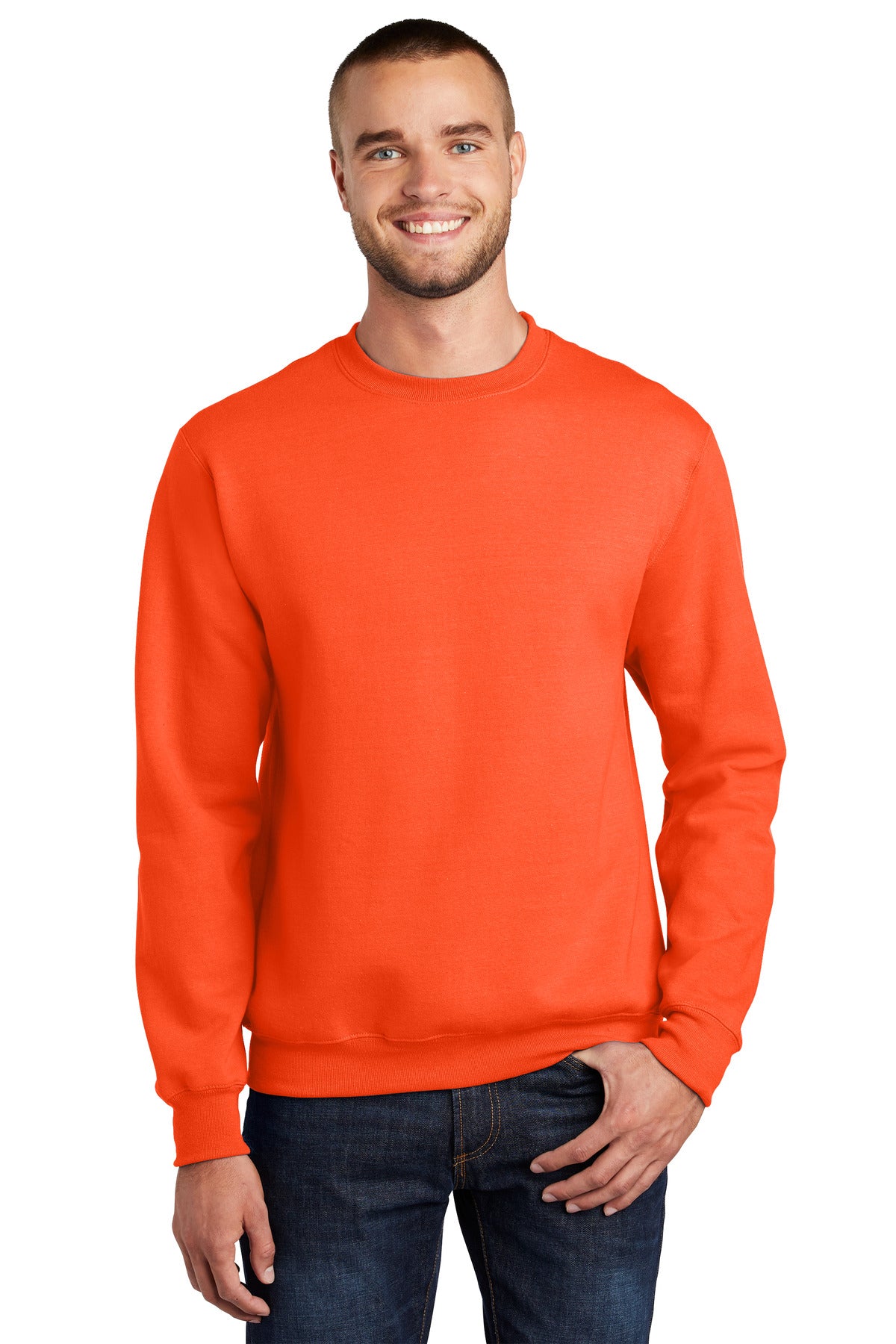Custom Embroidered - Port & Company® - Essential Fleece Crewneck Sweatshirt. PC90