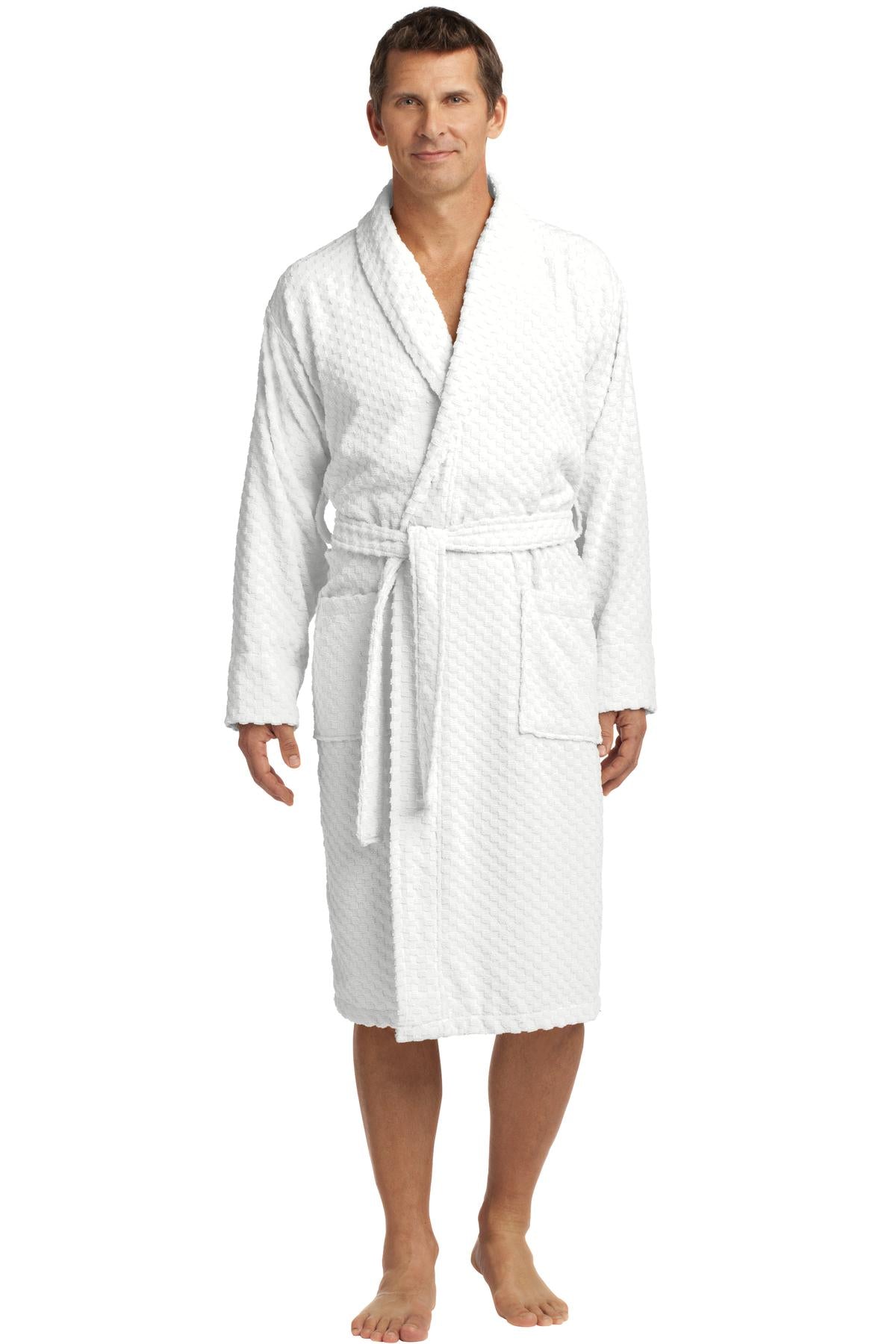 Custom Embroidery or DTF Print - Port Authority ® Checkered Terry Shawl Collar Robe. R103