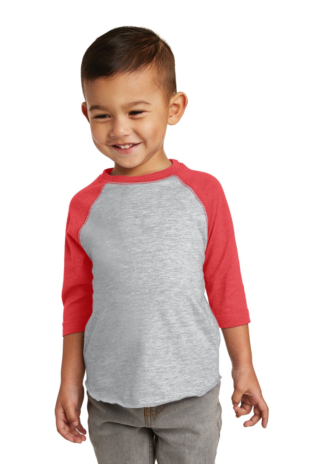 Custom Embroidered or DTF Printed - Rabbit Skins ™ Toddler Baseball Fine Jersey Tee. RS3330