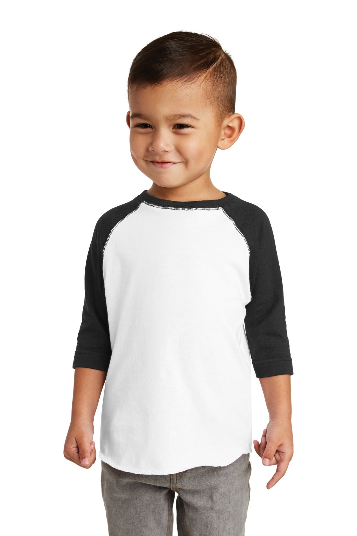 Custom Embroidered or DTF Printed - Rabbit Skins ™ Toddler Baseball Fine Jersey Tee. RS3330