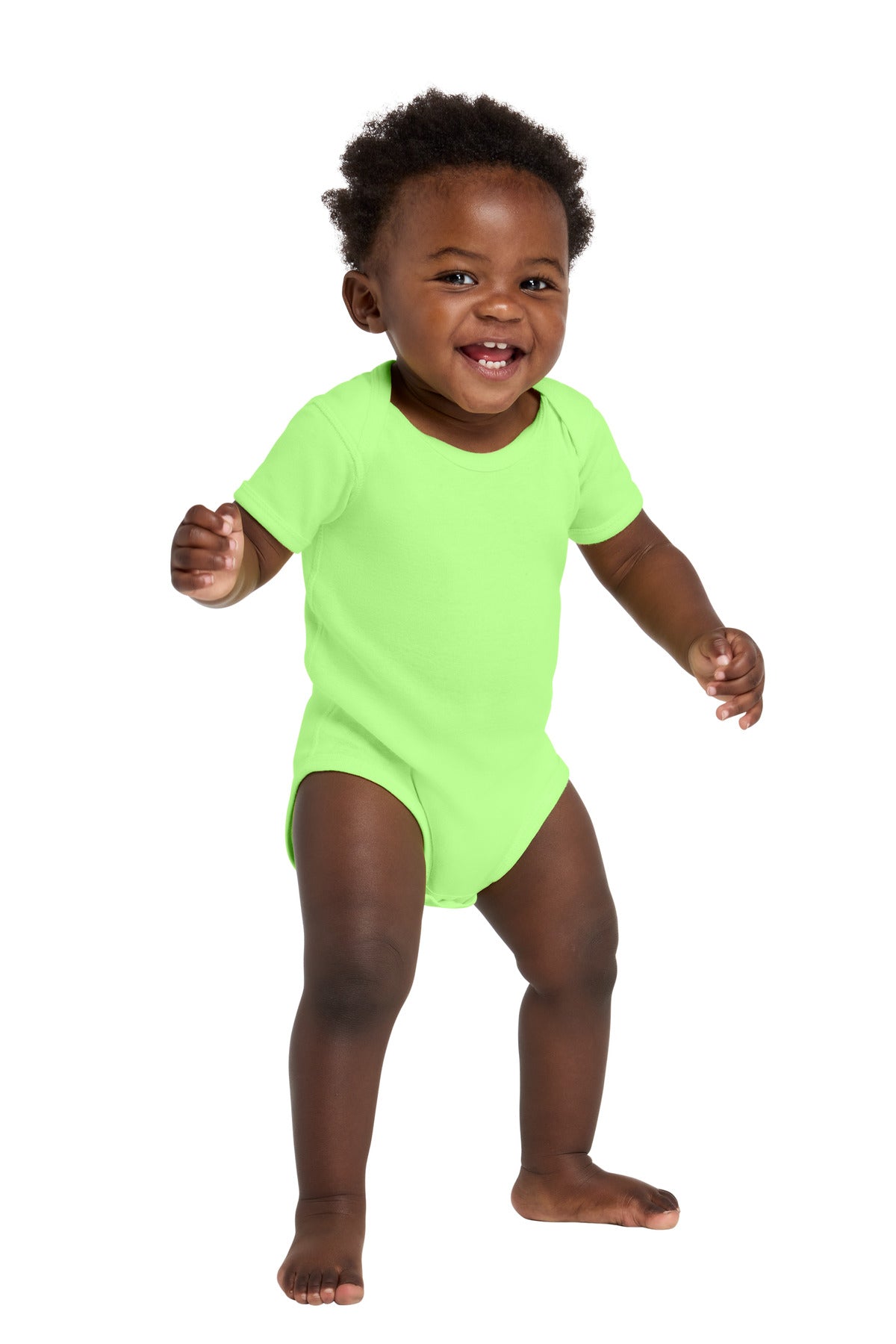 Custom Embroidered or DTF Printed - Rabbit Skins ™ Infant Short Sleeve Baby Rib Bodysuit. RS4400