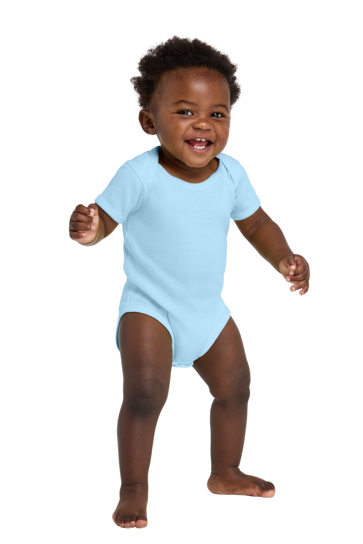 Custom Embroidered or DTF Printed - Rabbit Skins ™ Infant Short Sleeve Baby Rib Bodysuit. RS4400