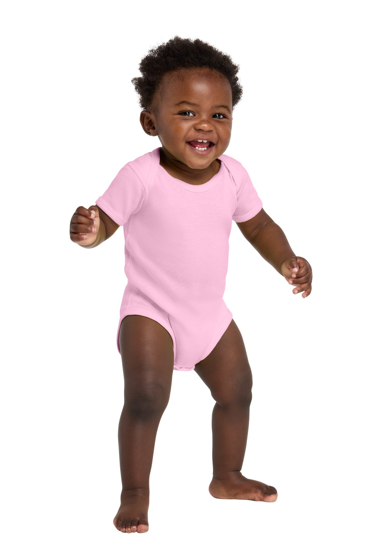 Custom Embroidered or DTF Printed - Rabbit Skins ™ Infant Short Sleeve Baby Rib Bodysuit. RS4400