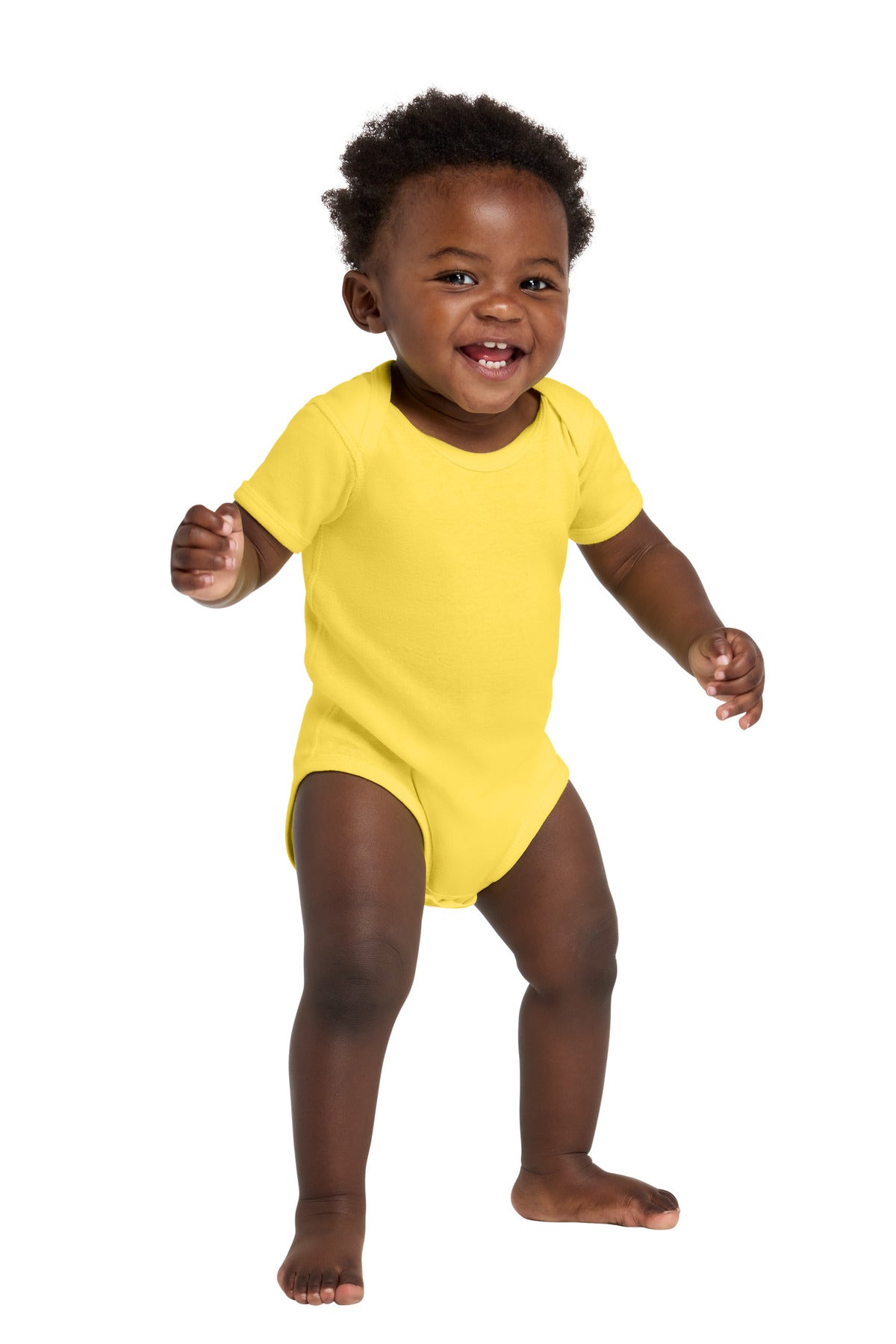 Custom Embroidered or DTF Printed - Rabbit Skins ™ Infant Short Sleeve Baby Rib Bodysuit. RS4400