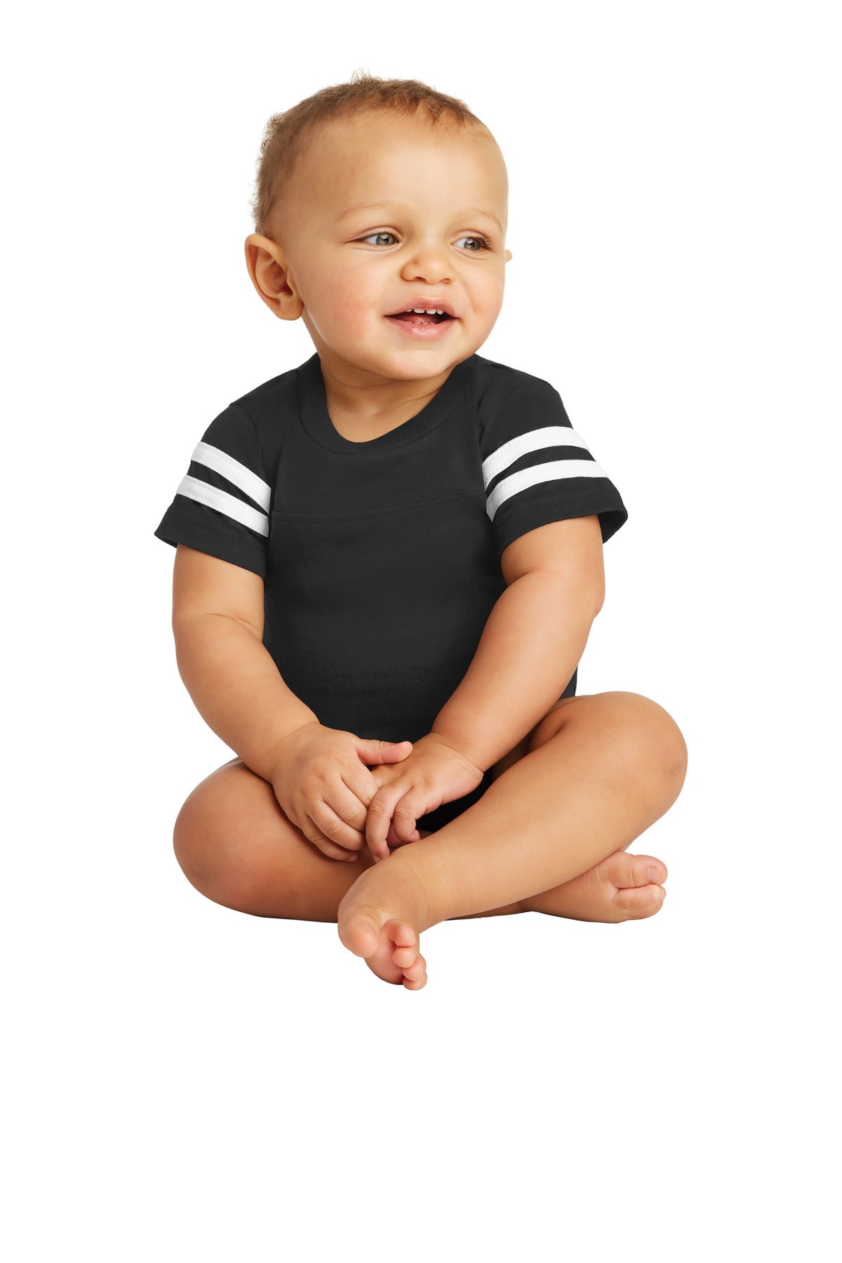 Custom Embroidered or DTF Printed - Rabbit Skins ™ Infant Football Fine Jersey Bodysuit. RS4437