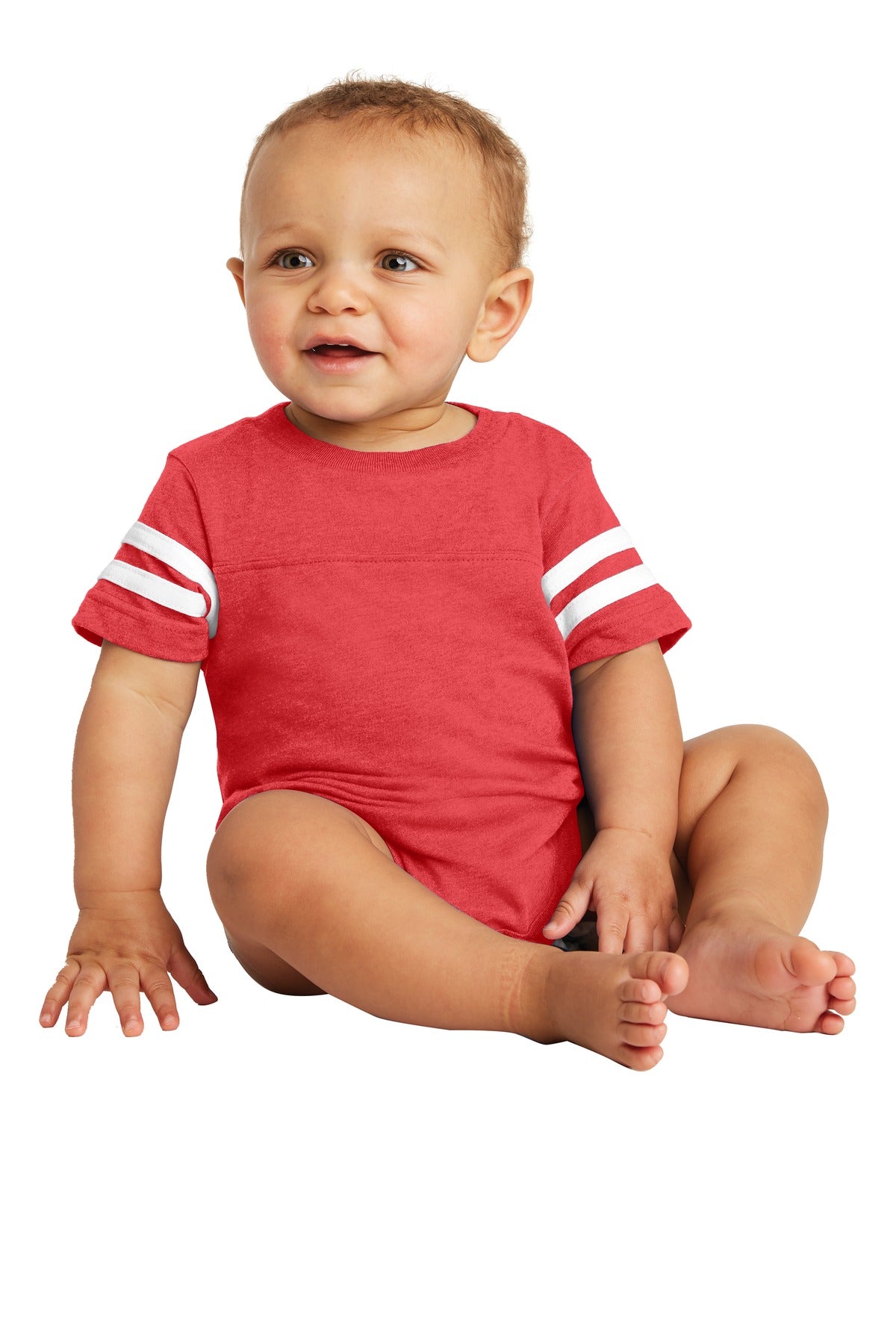 Custom Embroidered or DTF Printed - Rabbit Skins ™ Infant Football Fine Jersey Bodysuit. RS4437
