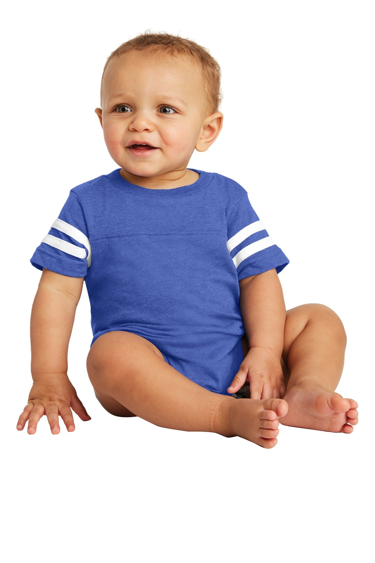 Custom Embroidered or DTF Printed - Rabbit Skins ™ Infant Football Fine Jersey Bodysuit. RS4437