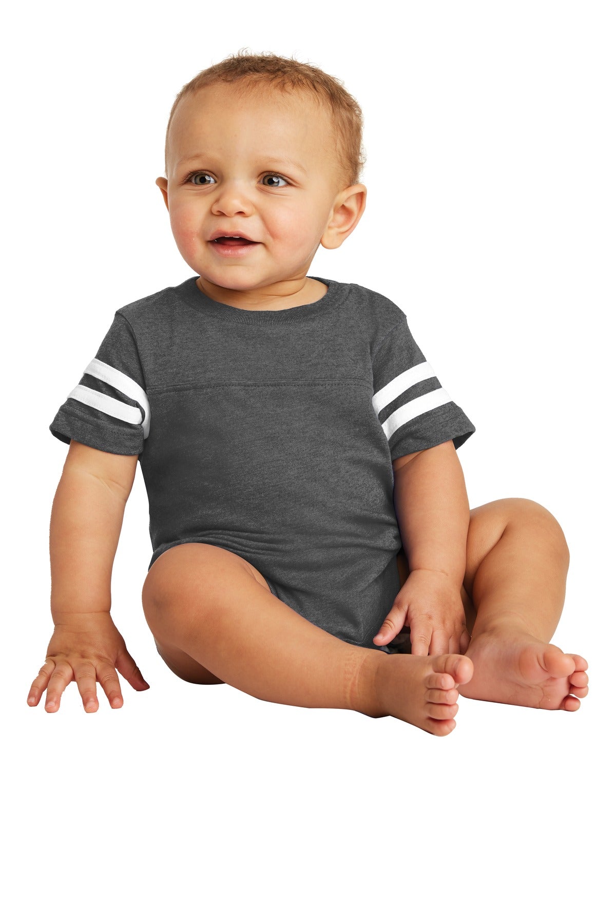 Custom Embroidered or DTF Printed - Rabbit Skins ™ Infant Football Fine Jersey Bodysuit. RS4437