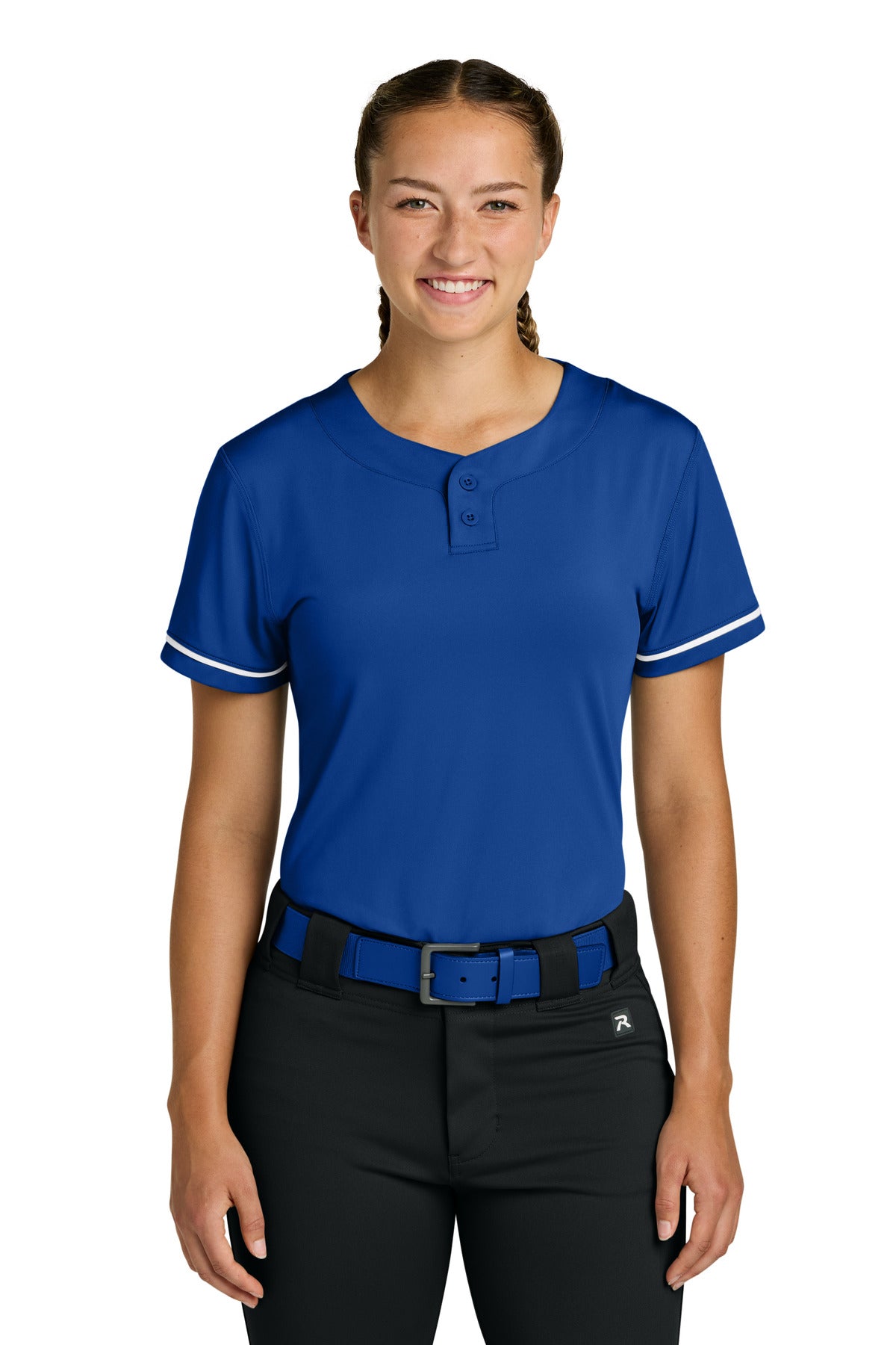 Custom Embroidery or DTF Print - Richardson Women's Select 2-Button Softball Jersey RW7220