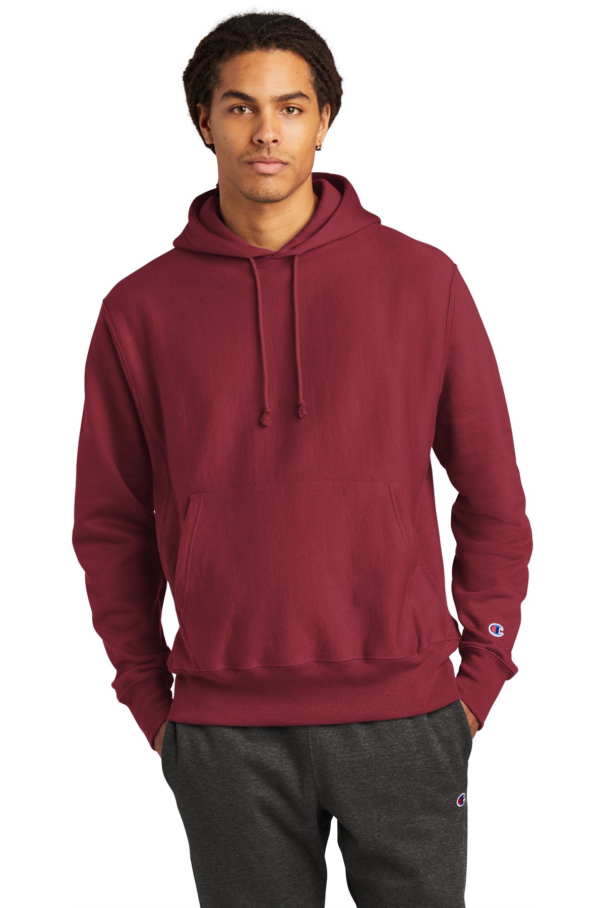 Custom Embroidery or DTF Print - Champion ® Reverse Weave ® Hooded Sweatshirt S101