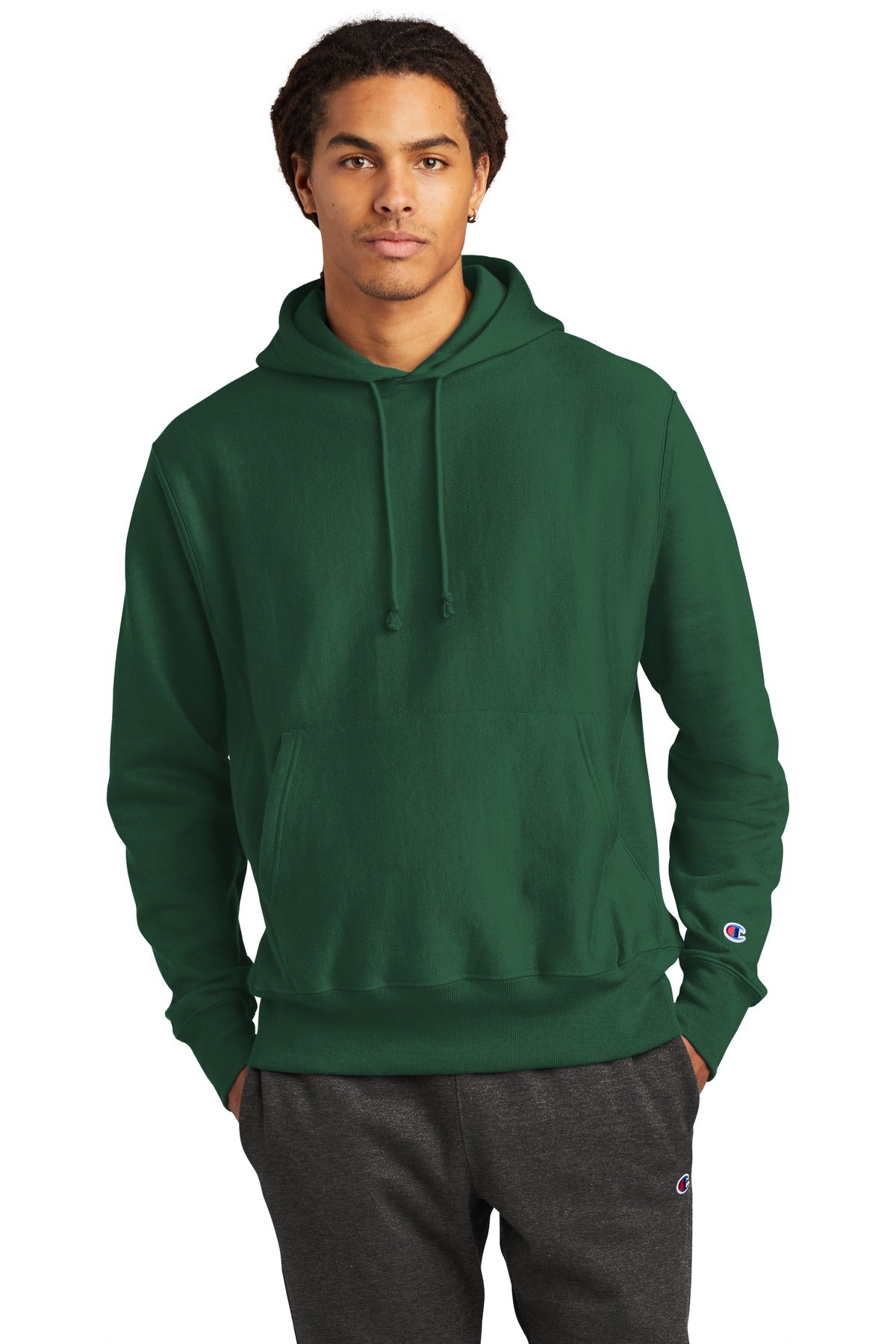 Custom Embroidery or DTF Print - Champion ® Reverse Weave ® Hooded Sweatshirt S101