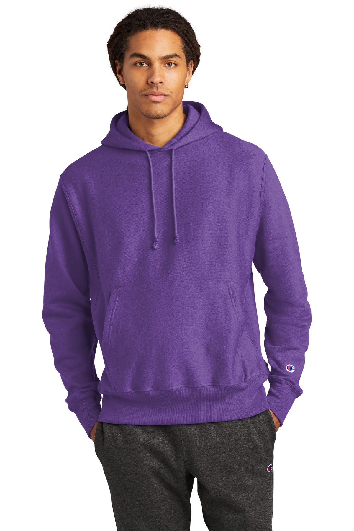 Custom Embroidery or DTF Print - Champion ® Reverse Weave ® Hooded Sweatshirt S101
