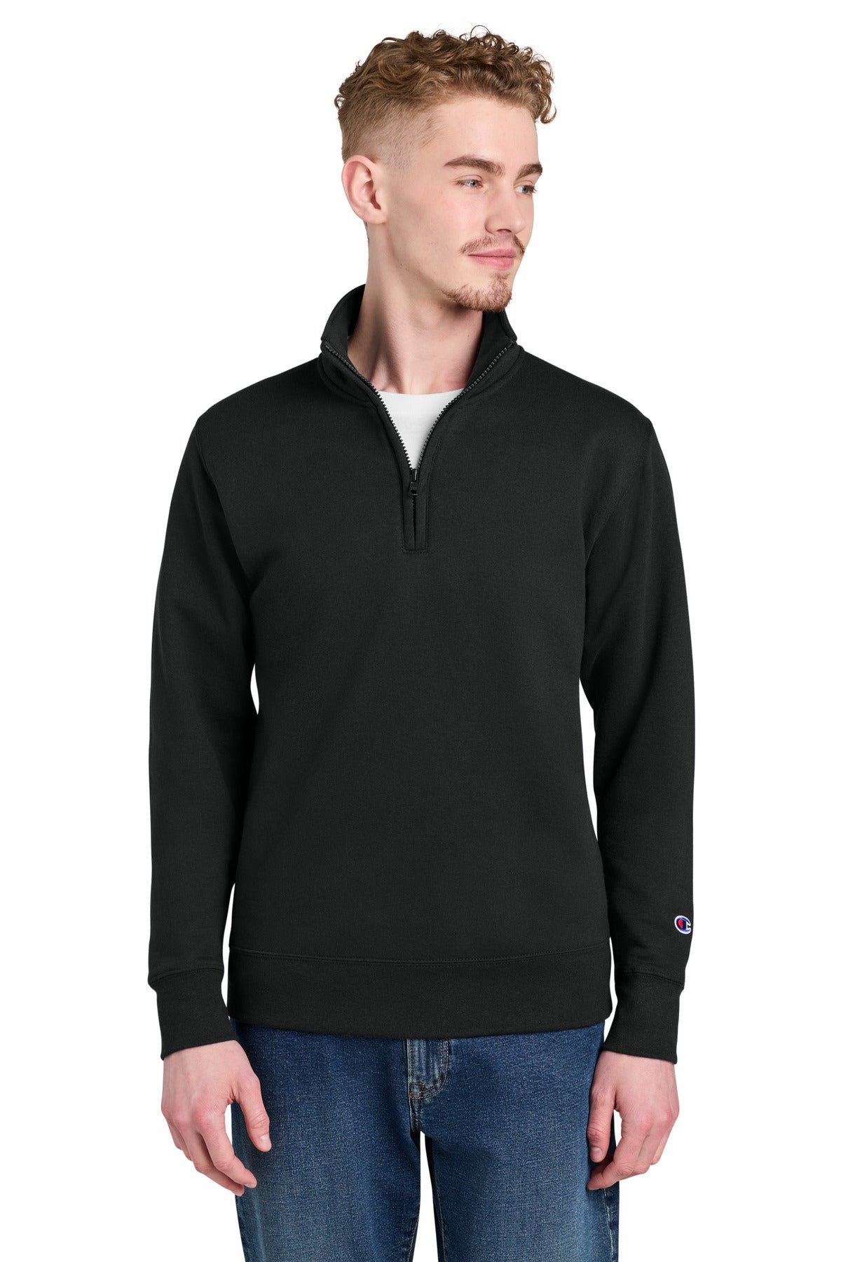 Custom Embroidery or DTF Print - Champion ® Powerblend ® 1/4-Zip Sweatshirt S450