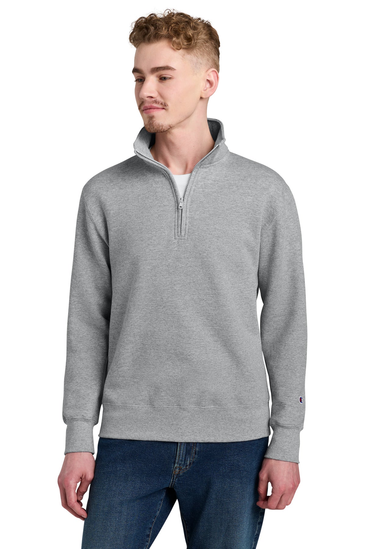 Custom Embroidery or DTF Print - Champion ® Powerblend ® 1/4-Zip Sweatshirt S450