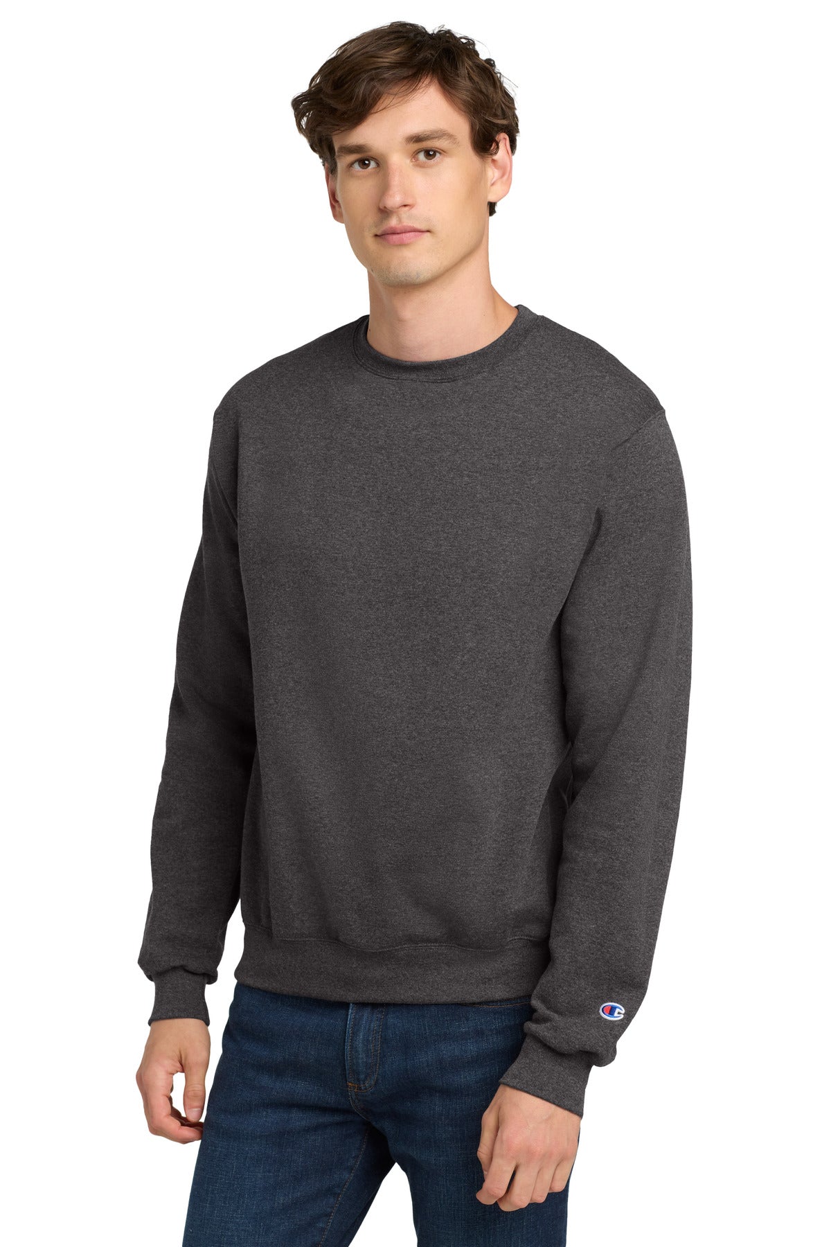 Custom Embroidery or DTF Print - Champion ® Powerblend ® Crewneck Sweatshirt. S6000
