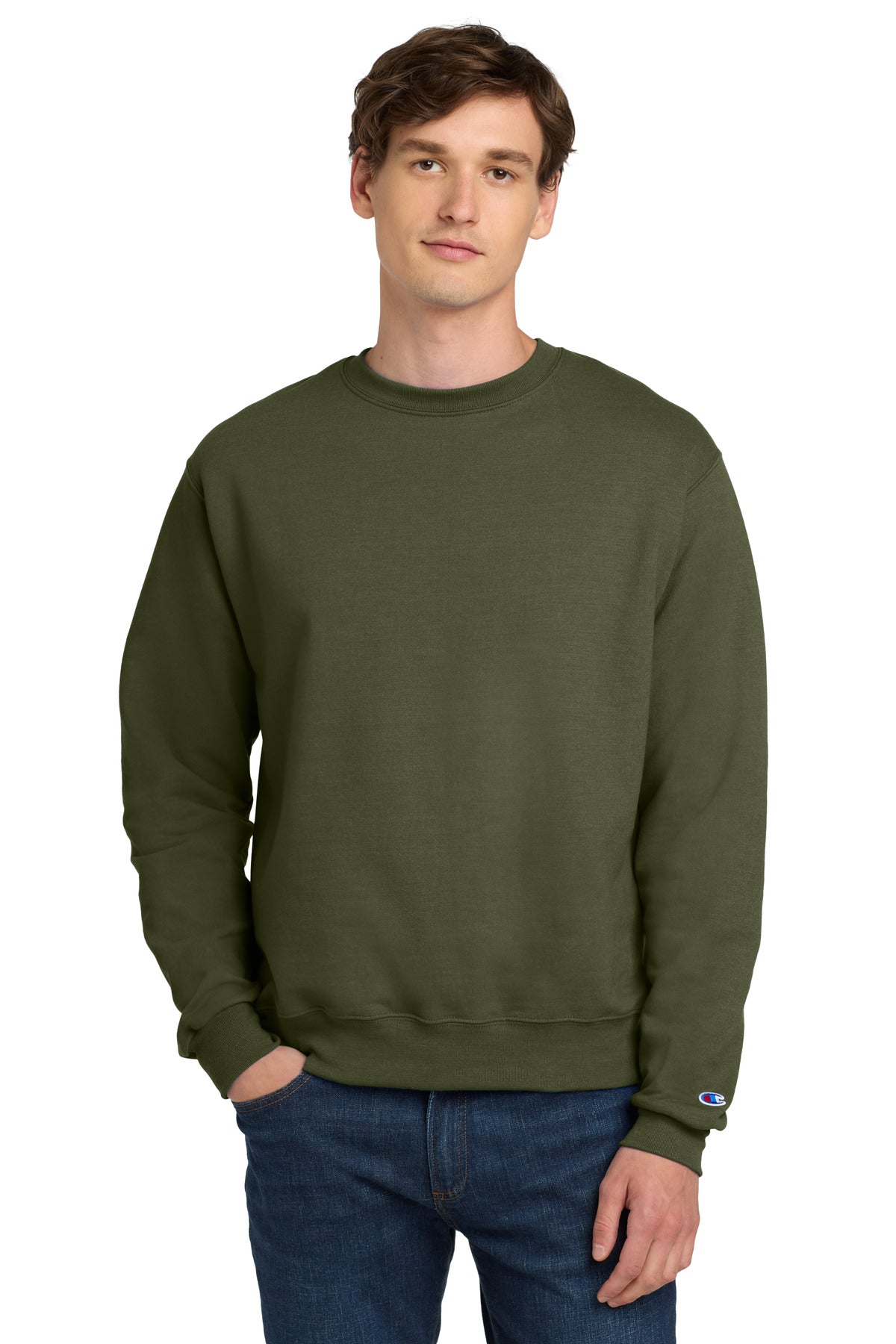 Custom Embroidery or DTF Print - Champion ® Powerblend ® Crewneck Sweatshirt. S6000