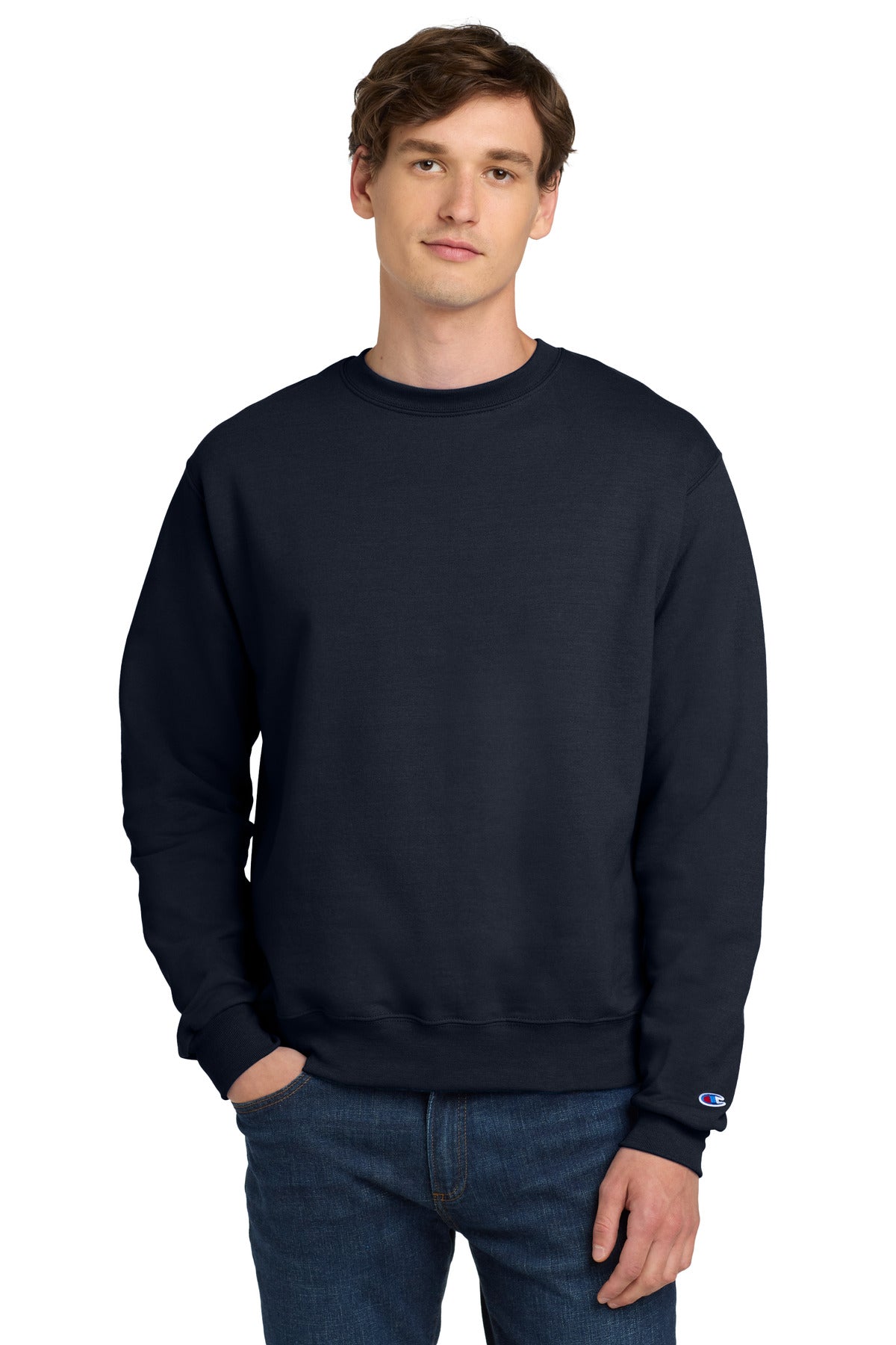Custom Embroidery or DTF Print - Champion ® Powerblend ® Crewneck Sweatshirt. S6000