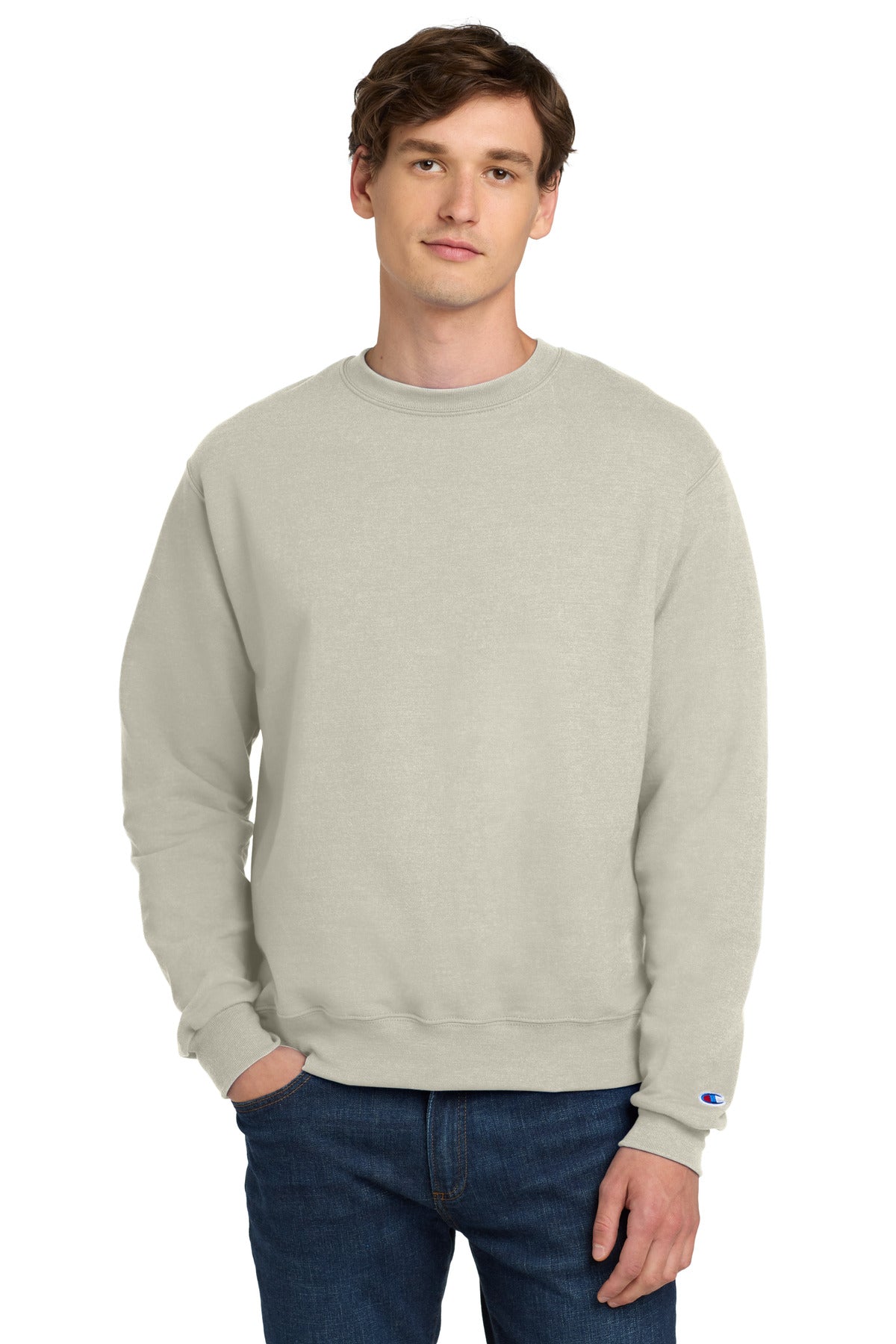 Custom Embroidery or DTF Print - Champion ® Powerblend ® Crewneck Sweatshirt. S6000