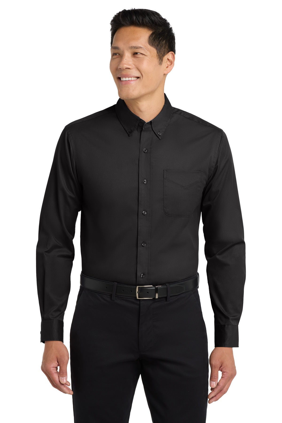 Custom Embroidery or DTF Print - Port Authority ® Extended Size Long Sleeve Easy Care Shirt S608ES