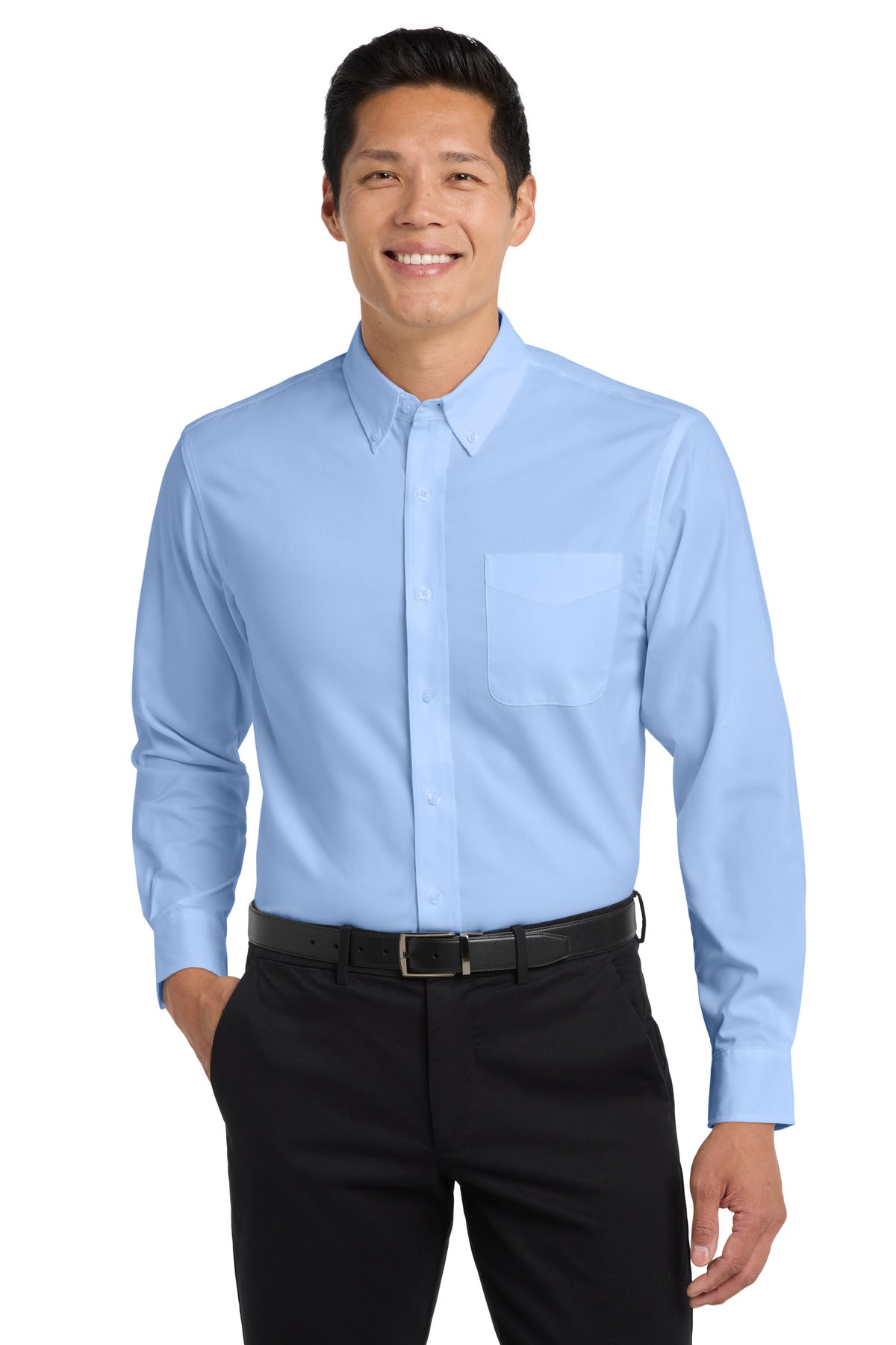 Custom Embroidery or DTF Print - Port Authority ® Extended Size Long Sleeve Easy Care Shirt S608ES