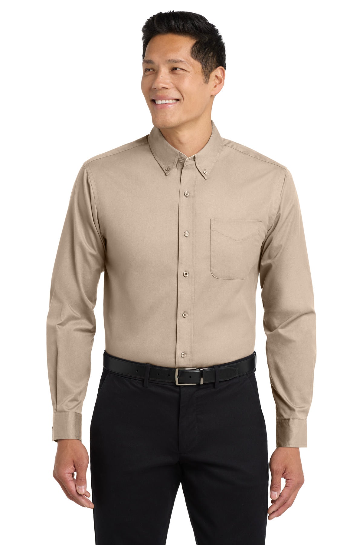 Custom Embroidery or DTF Print - Port Authority ® Extended Size Long Sleeve Easy Care Shirt S608ES