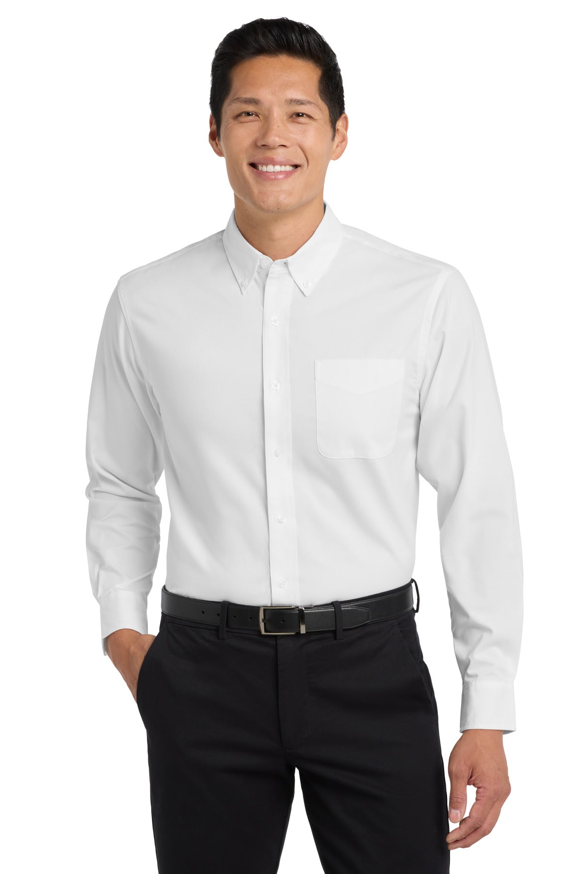 Custom Embroidery or DTF Print - Port Authority ® Extended Size Long Sleeve Easy Care Shirt S608ES